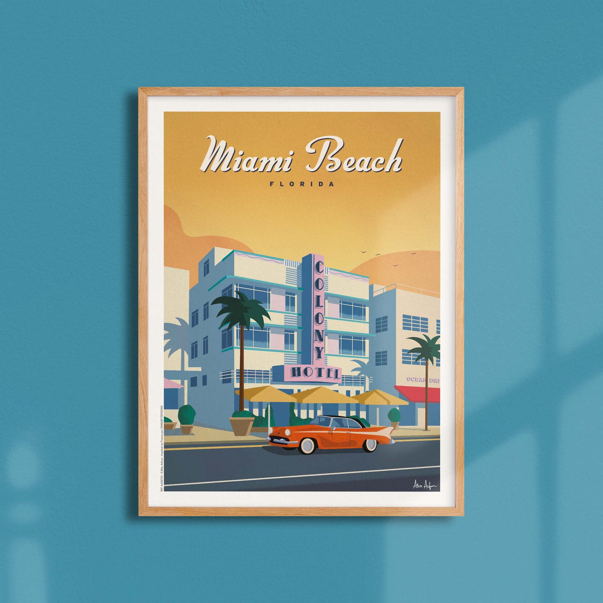 Affiche de voyage États-Unis - Miami Beach par Alex Asfour
