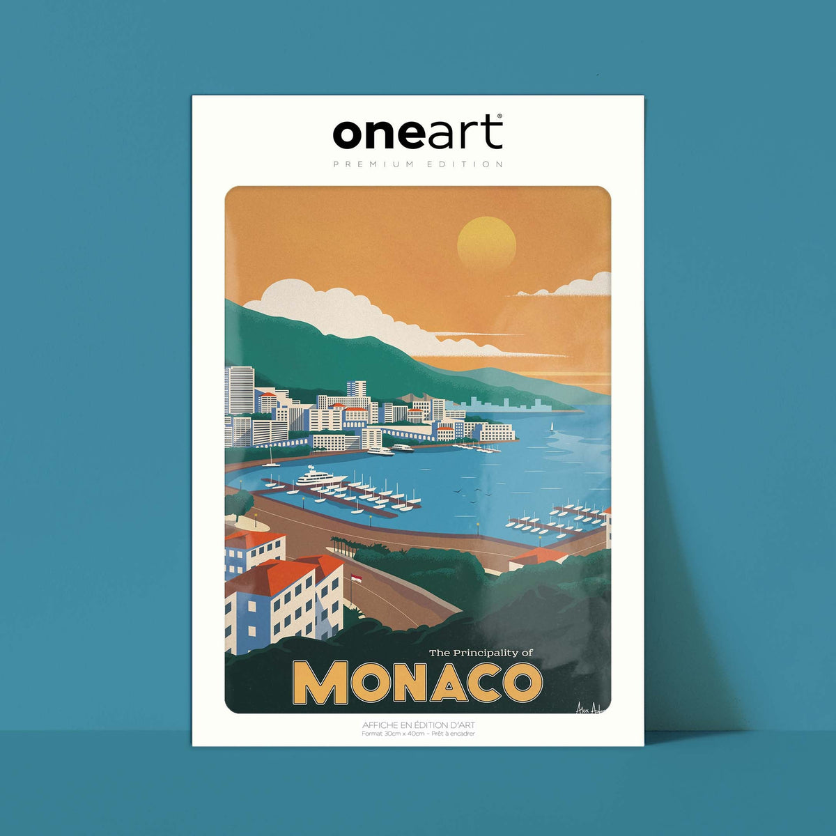 Affiche de voyage Monaco - Monte-Carlo par Alex Asfour