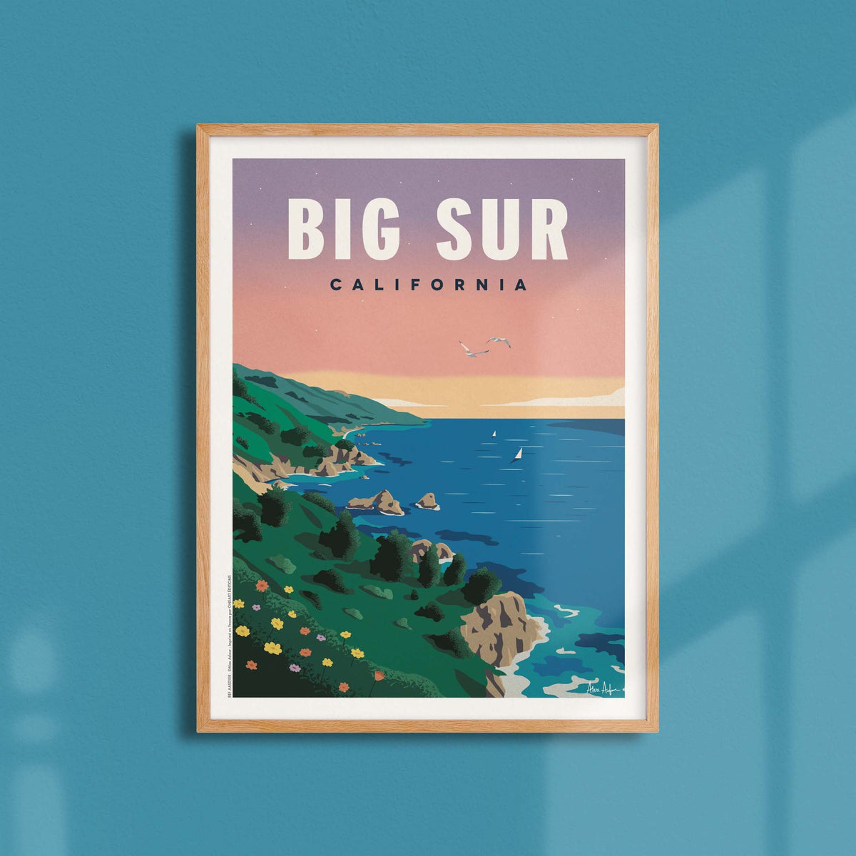 Affiche de voyage États-Unis - Big Sur par Alex Asfour