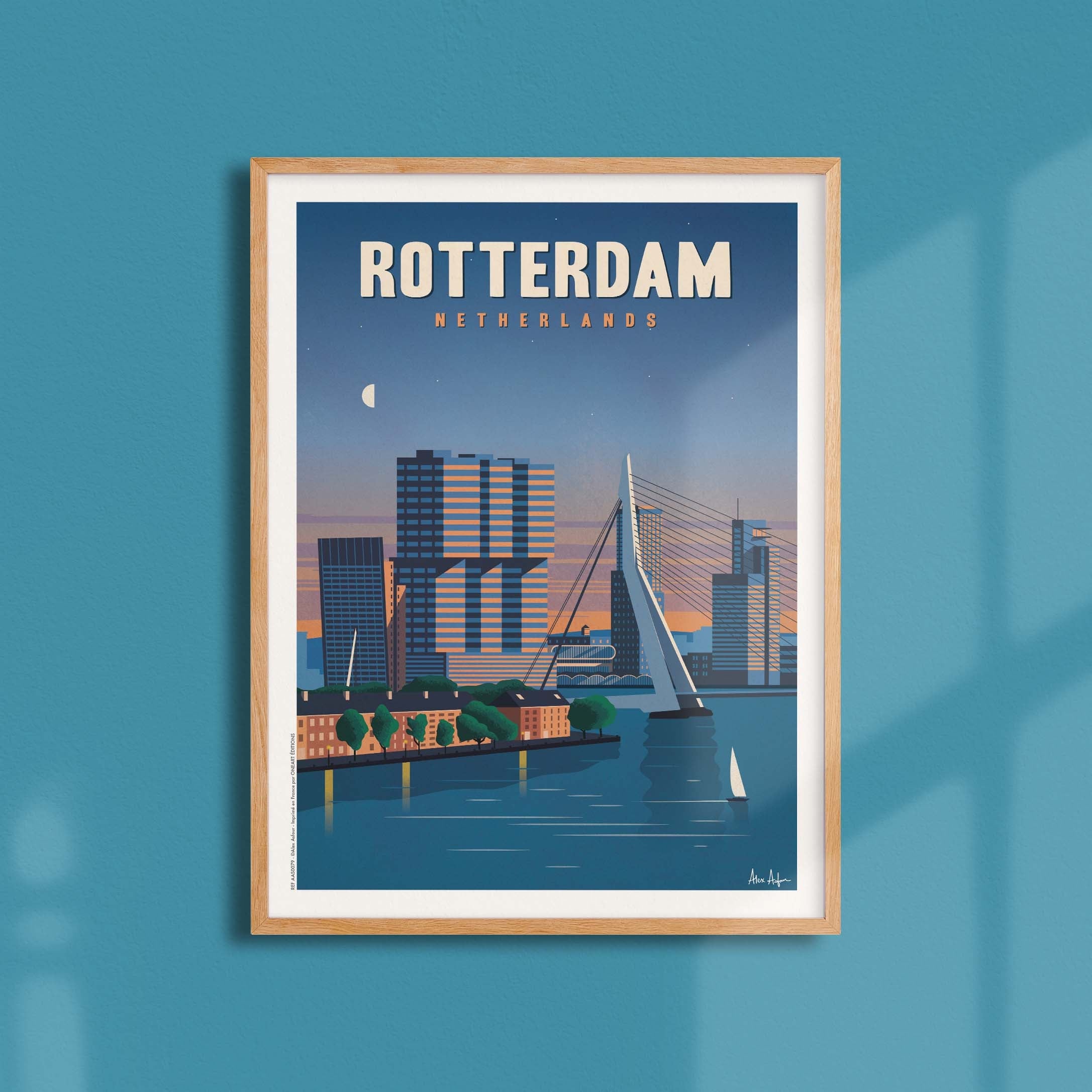 Affiche de voyage Pays-Bas - Rotterdam par Alex Asfour