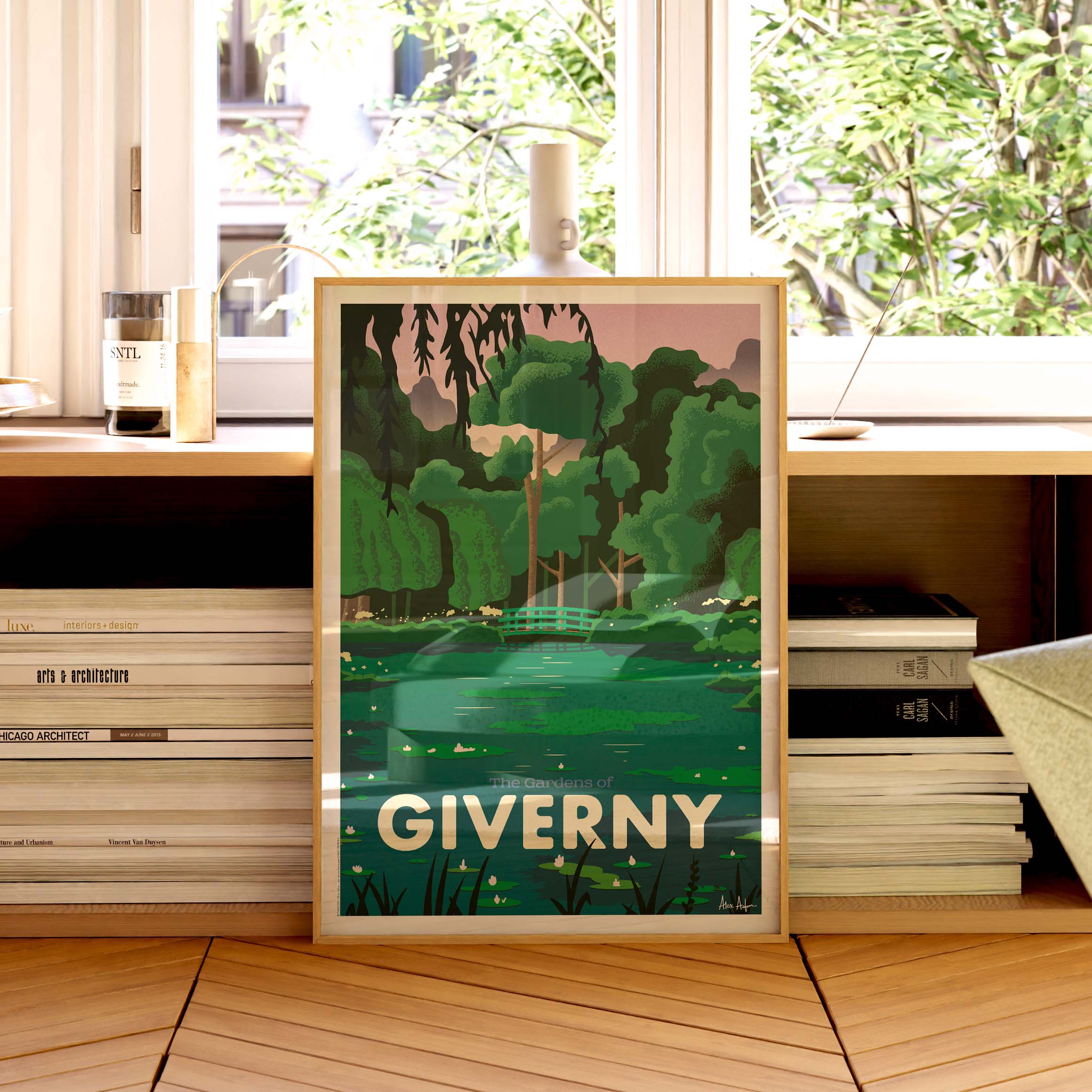 Affiche de voyage France - Giverny par Alex Asfour