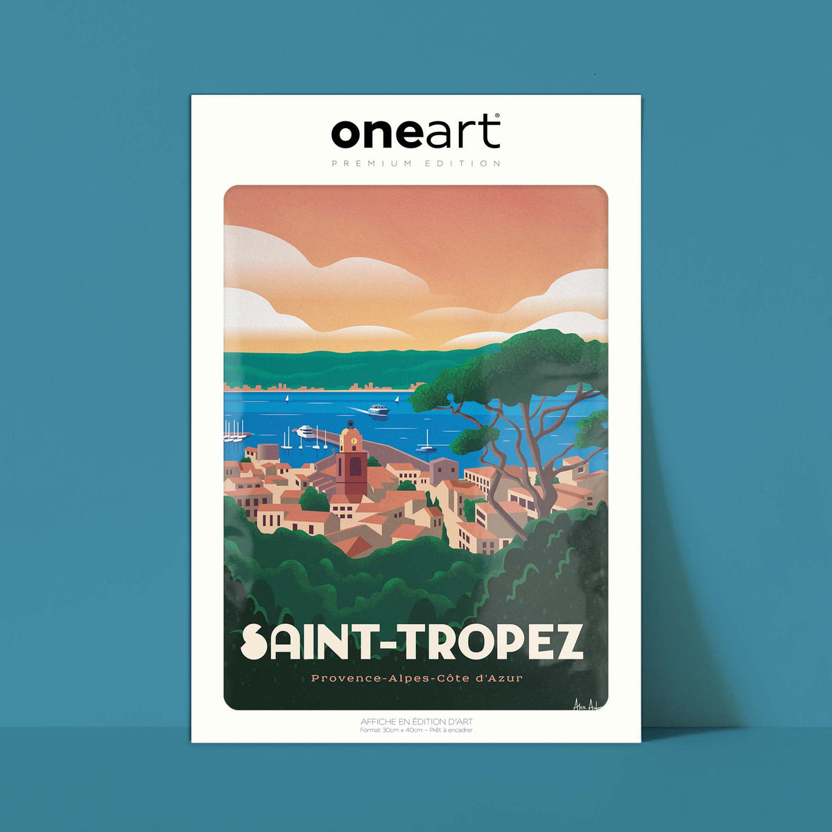Affiche de voyage France - Saint-Tropez par Alex Asfour