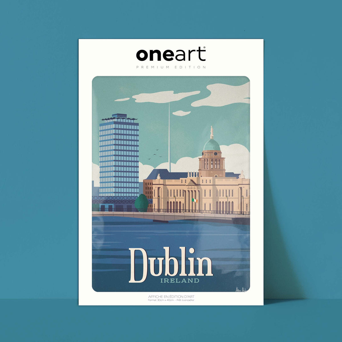 Affiche de voyage Irlande - Dublin par Alex Asfour