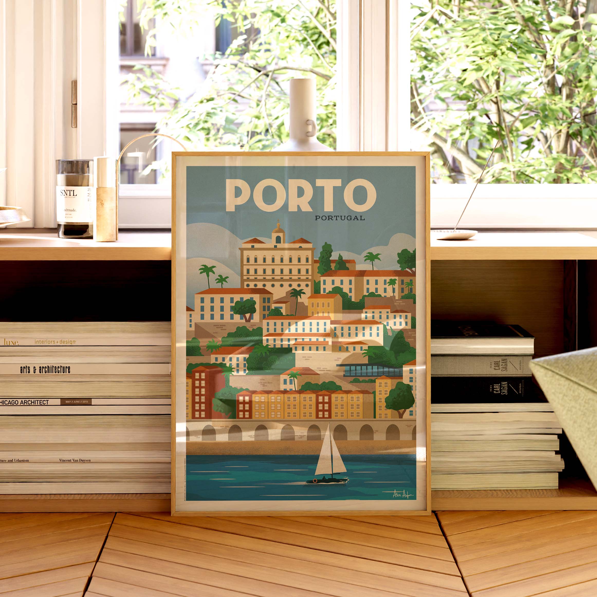 Affiche de voyage Portugal - Porto par Alex Asfour
