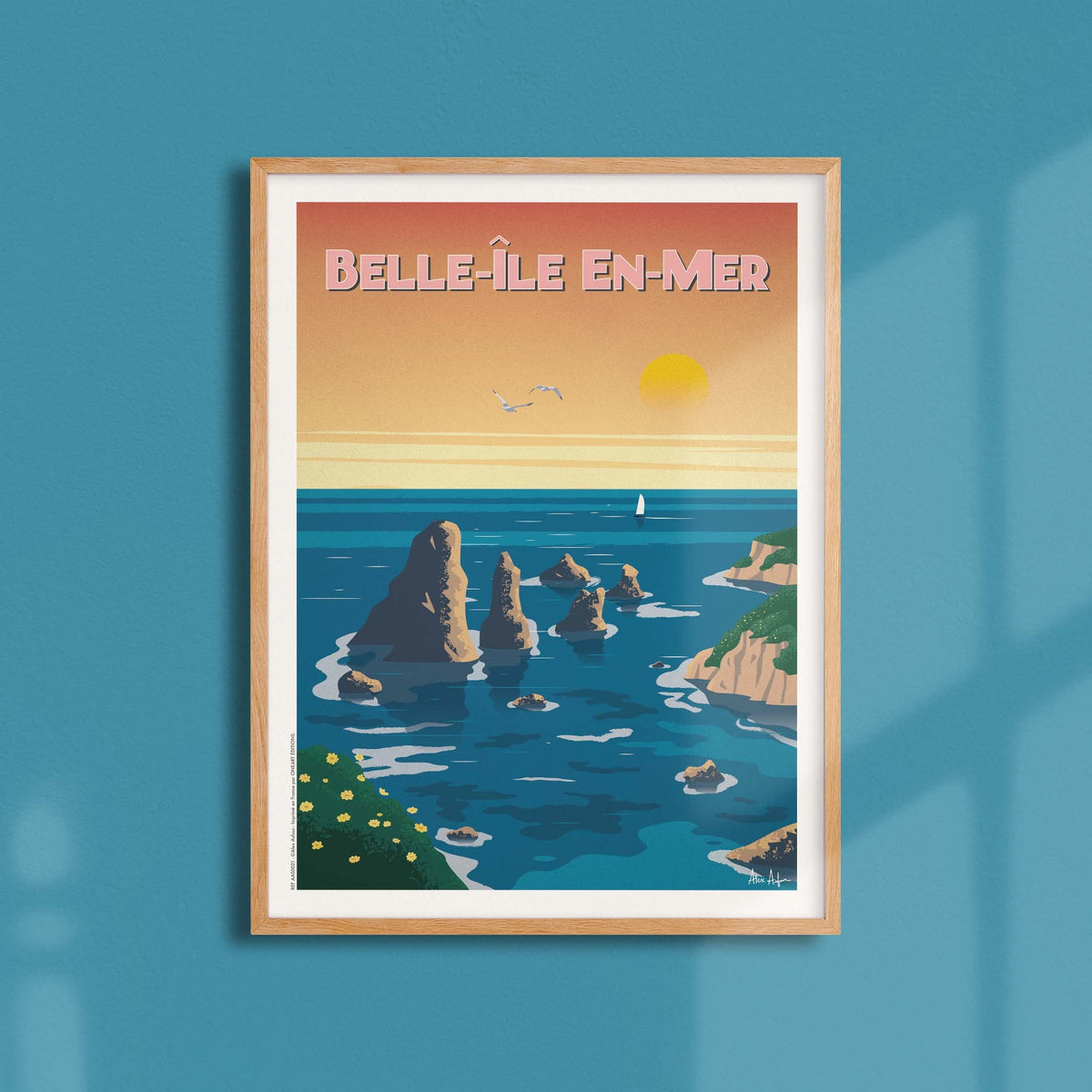 Affiche de voyage France - Belle-Île-en-Mer par Alex Asfour