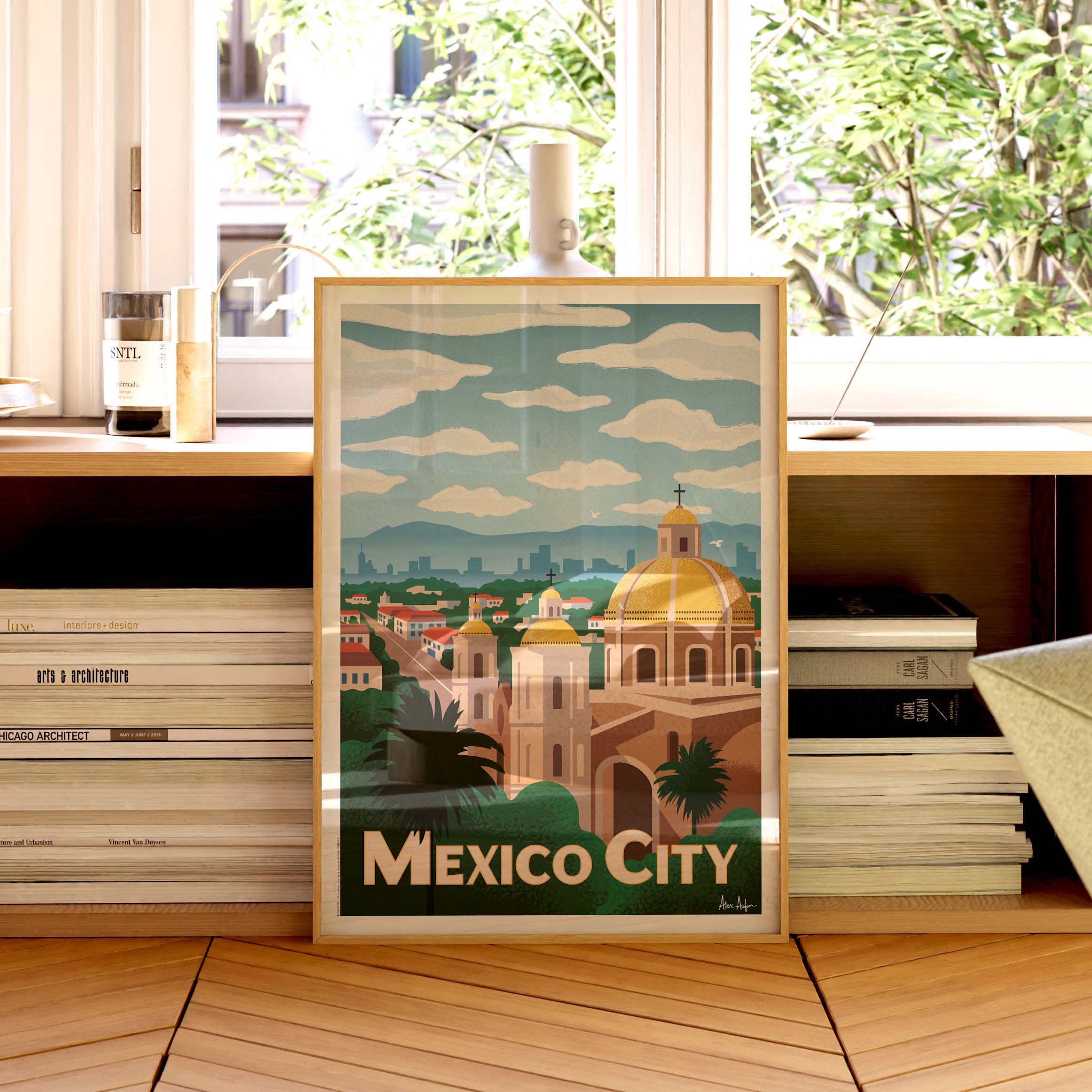 Affiche de voyage Mexique - Mexico par Alex Asfour