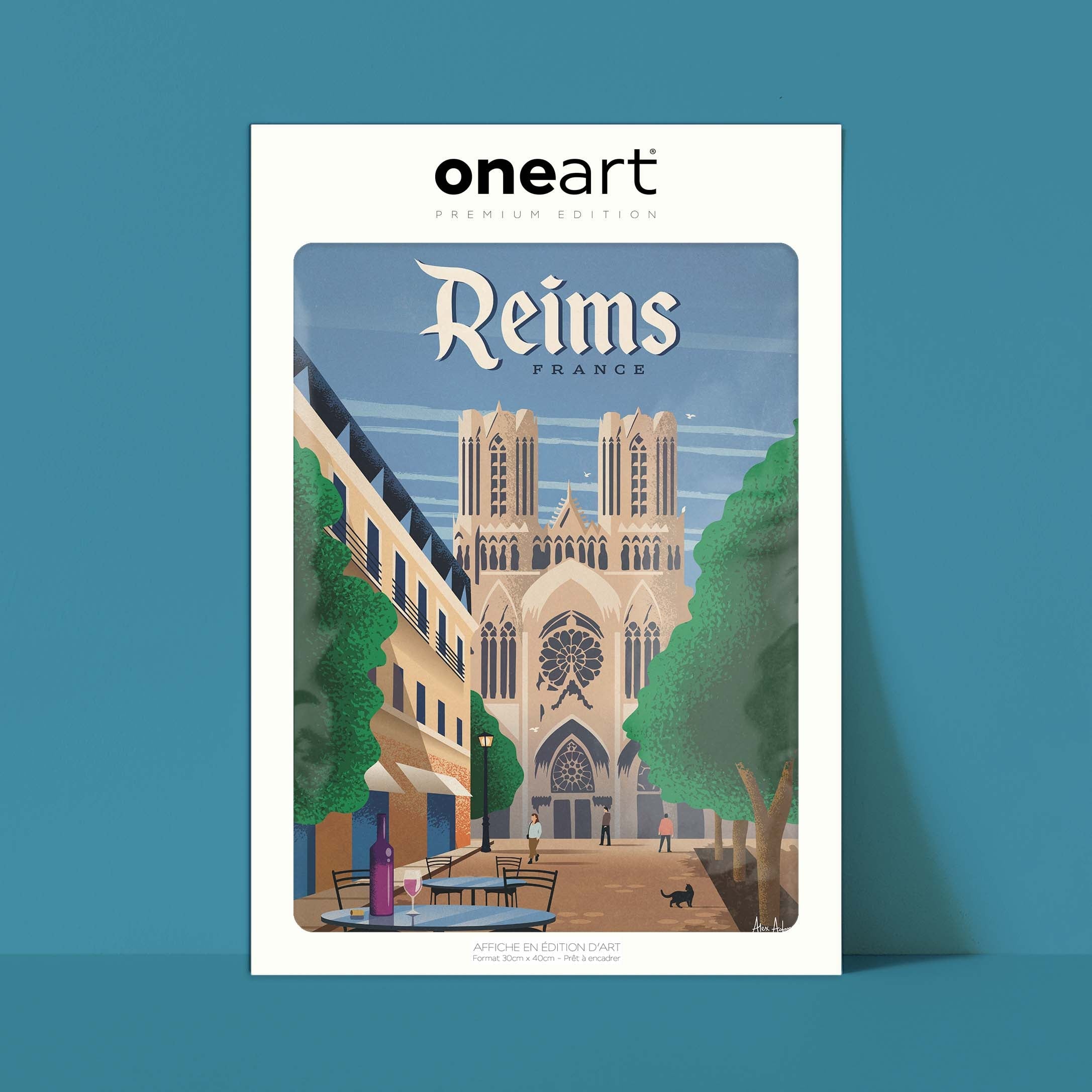 Affiche de voyage France - Reims par Alex Asfour