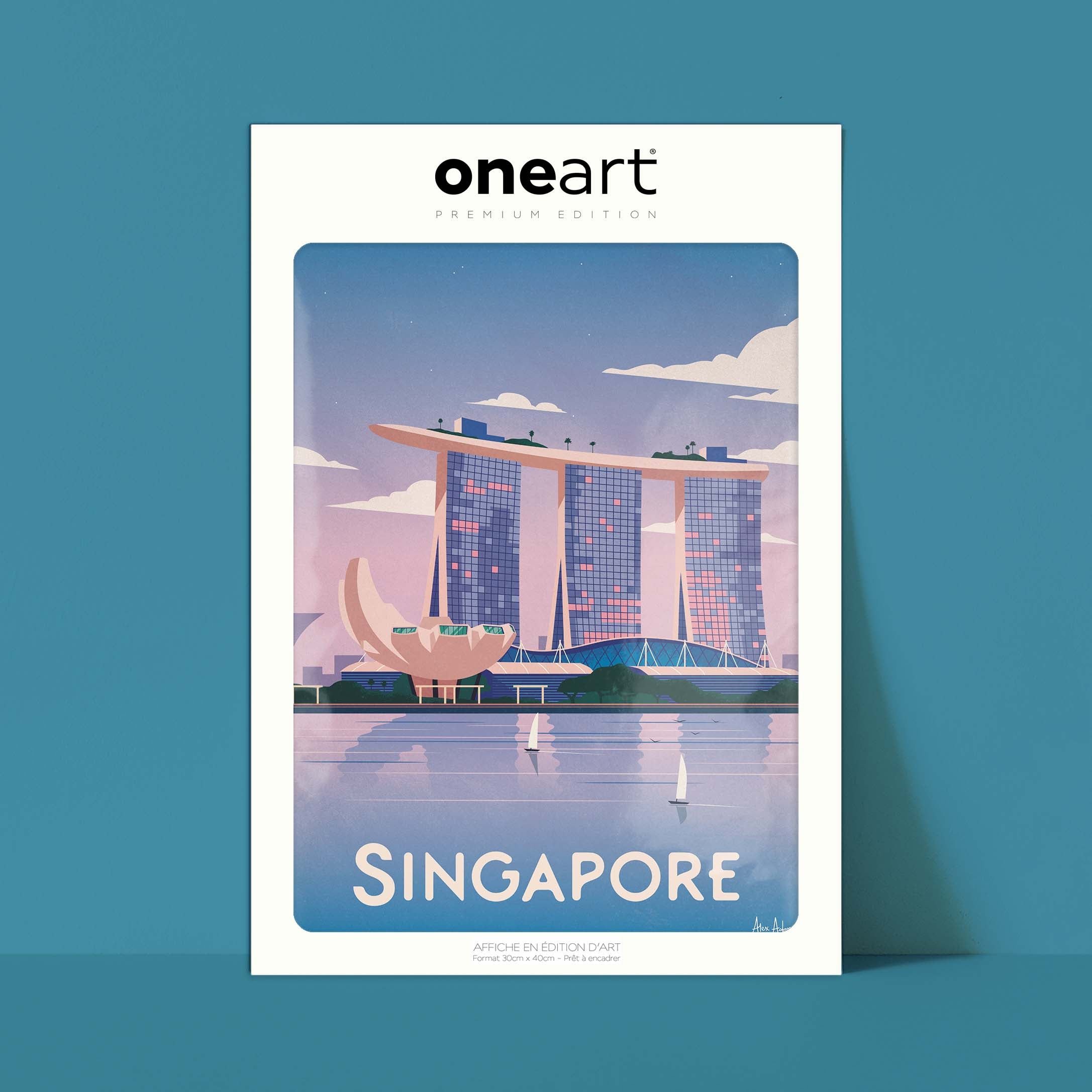 Affiche de voyage Singapour - par Alex Asfour