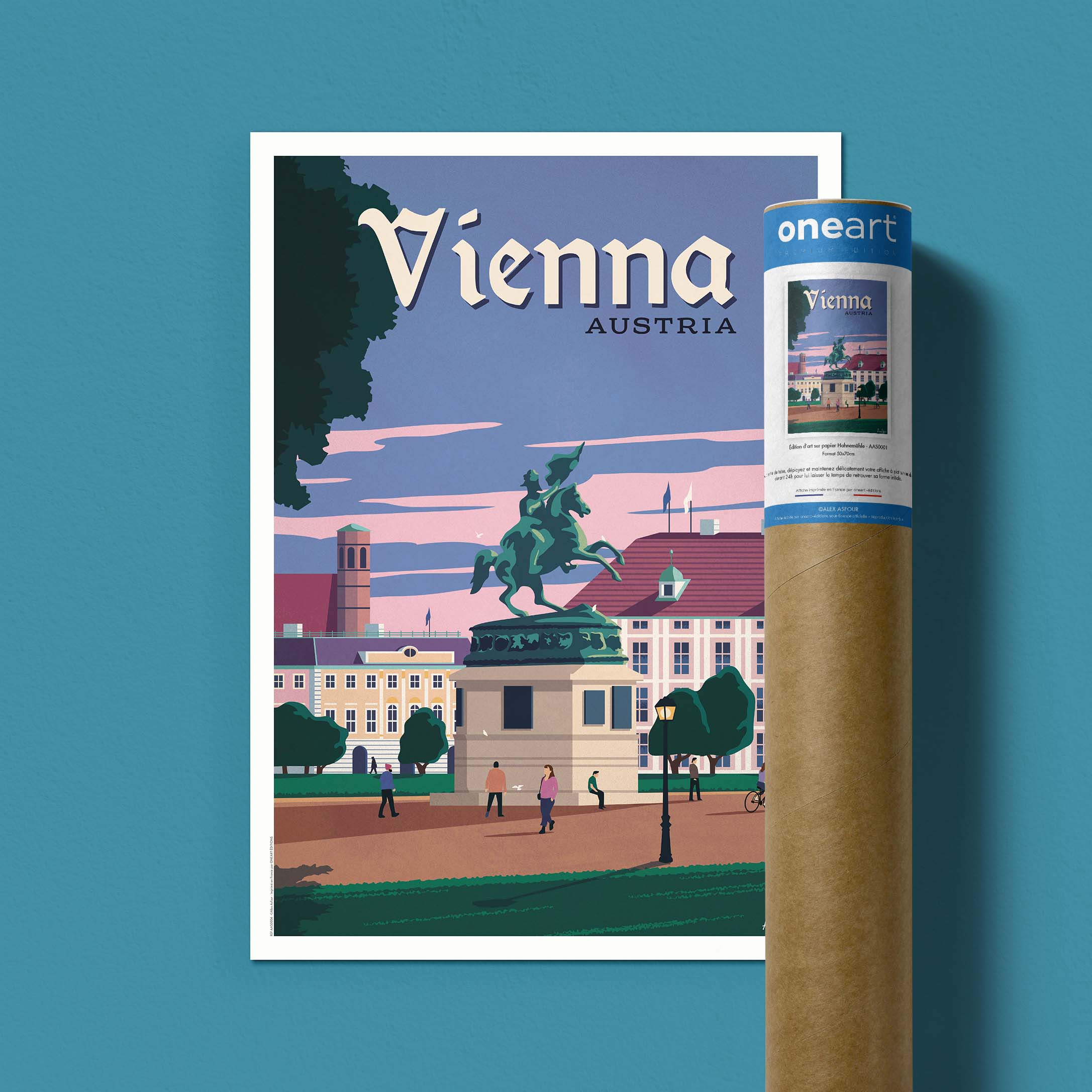 Affiche de voyage Autriche - Vienne par Alex Asfour