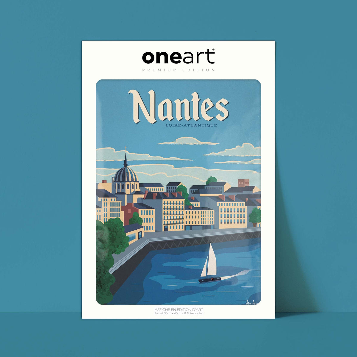 Affiche de voyage France - Nantes par Alex Asfour