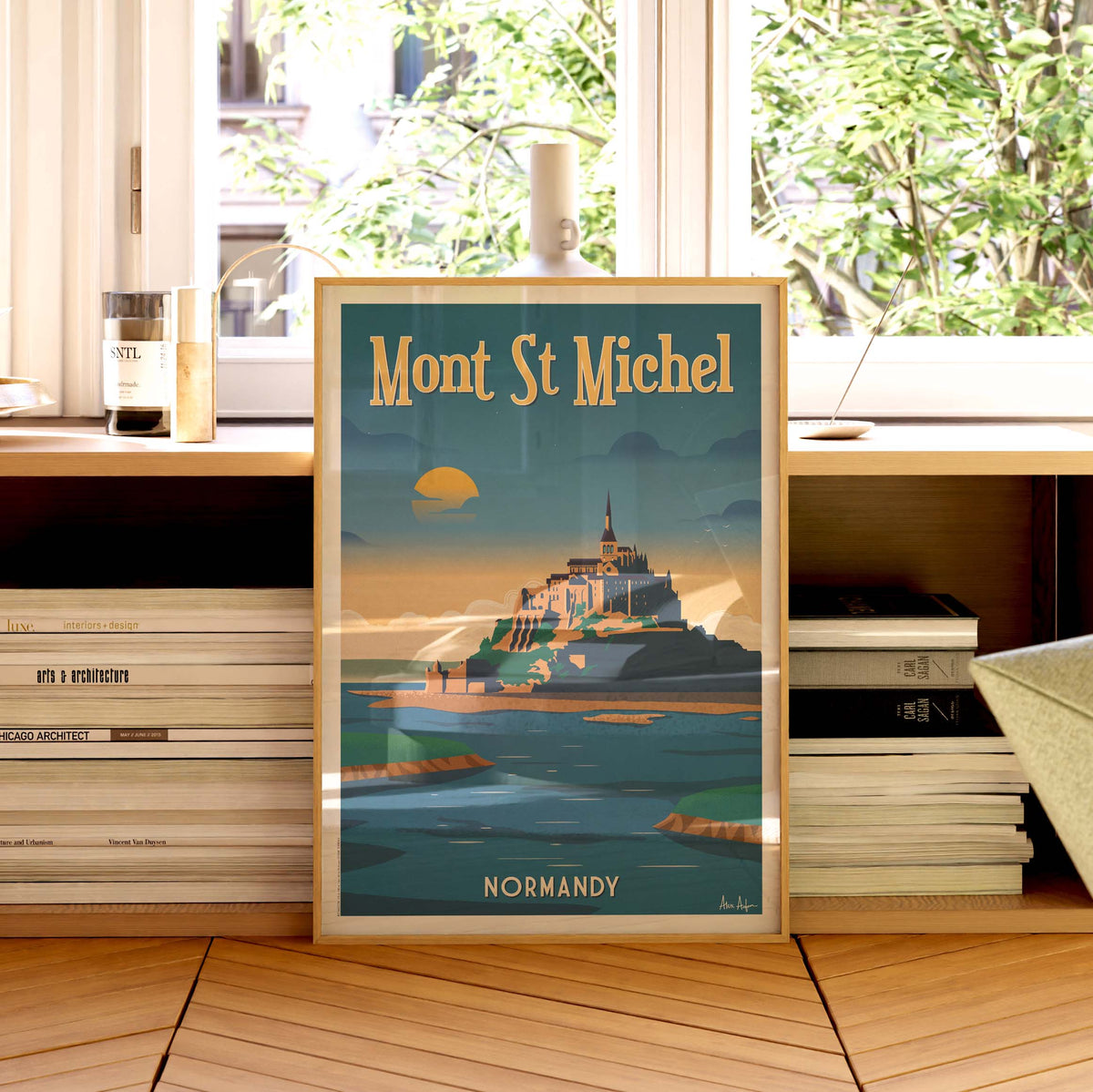 Affiche de voyage France - Mont-Saint-Michel par Alex Asfour