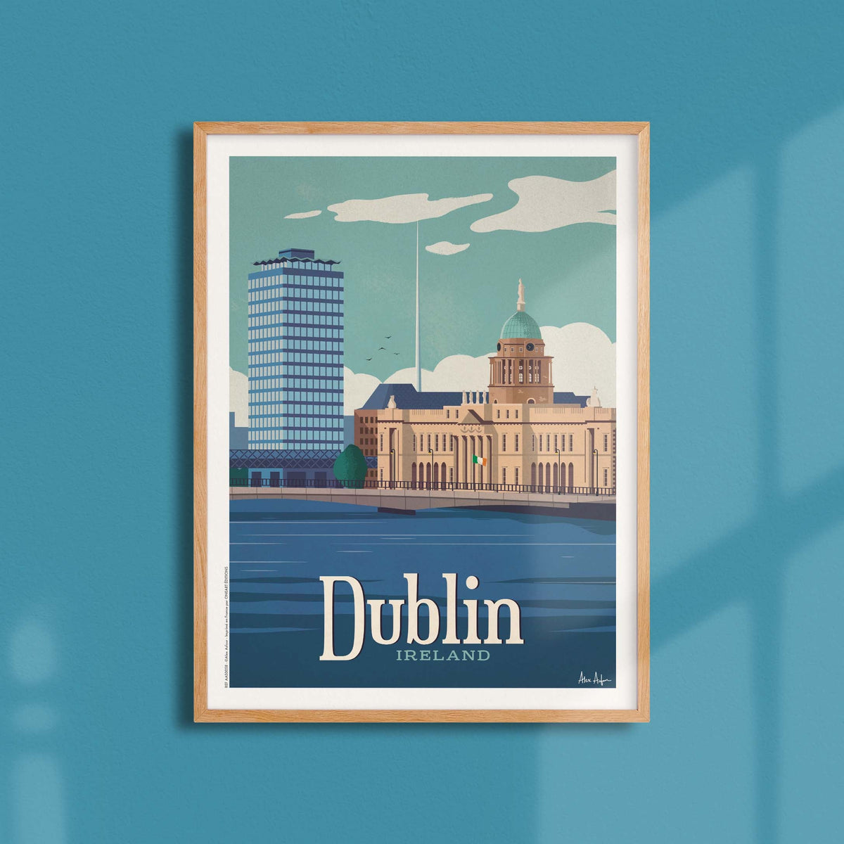 Affiche de voyage Irlande - Dublin par Alex Asfour