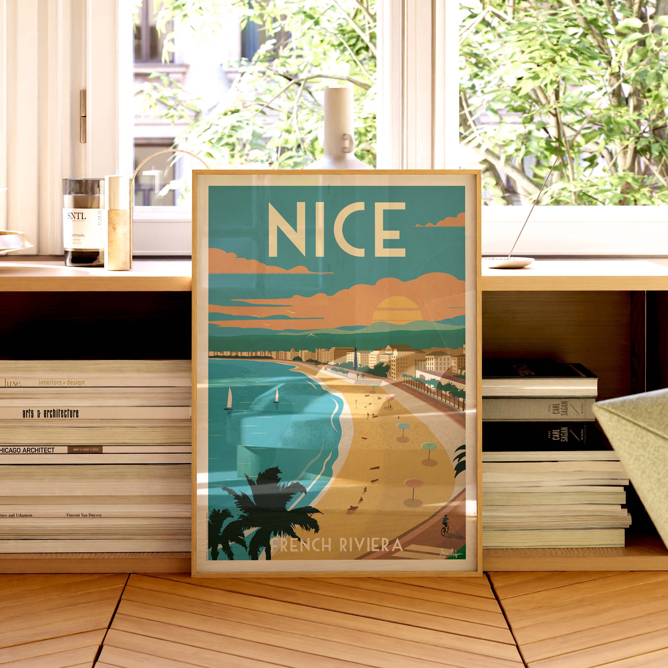 Affiche de voyage France - Nice par Alex Asfour