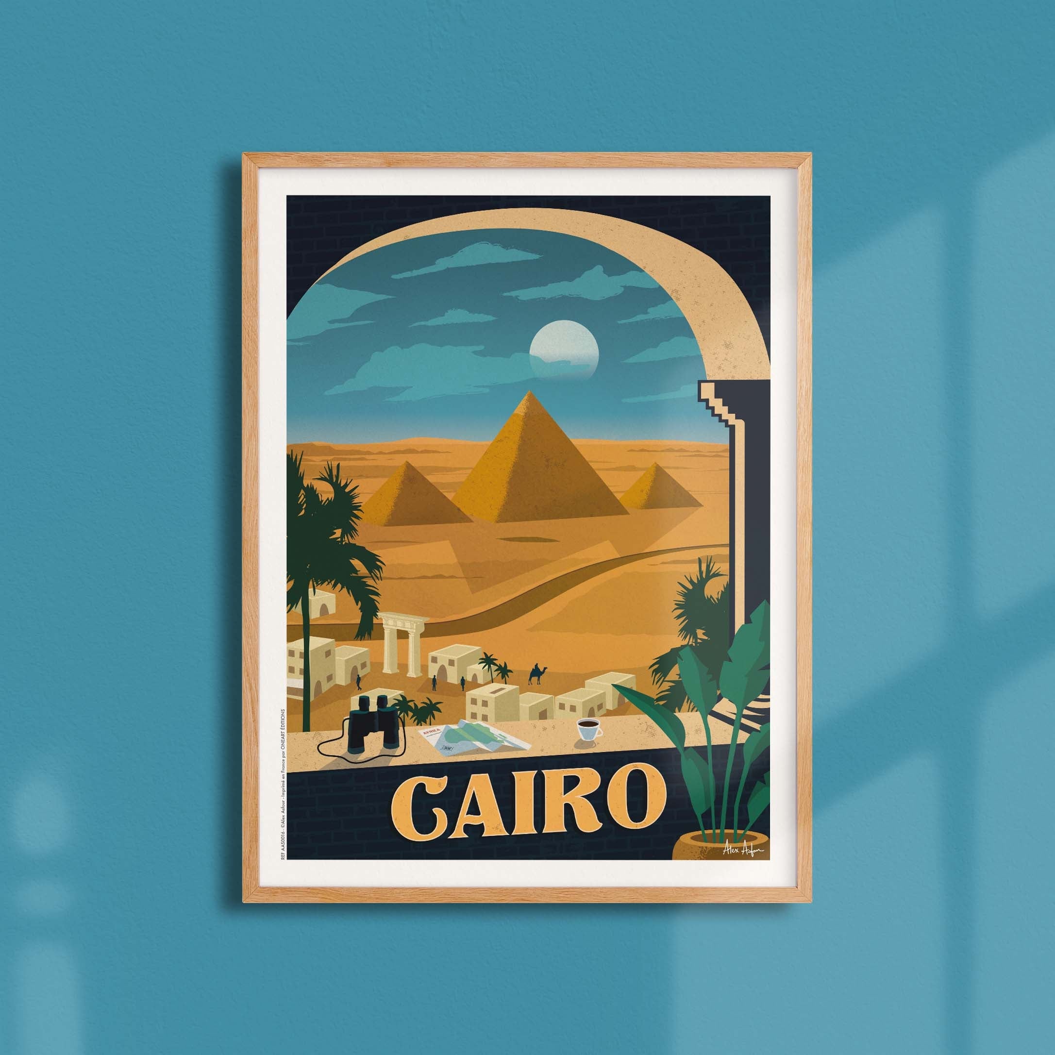 Affiche de voyage Égypte - Le Caire par Alex Asfour