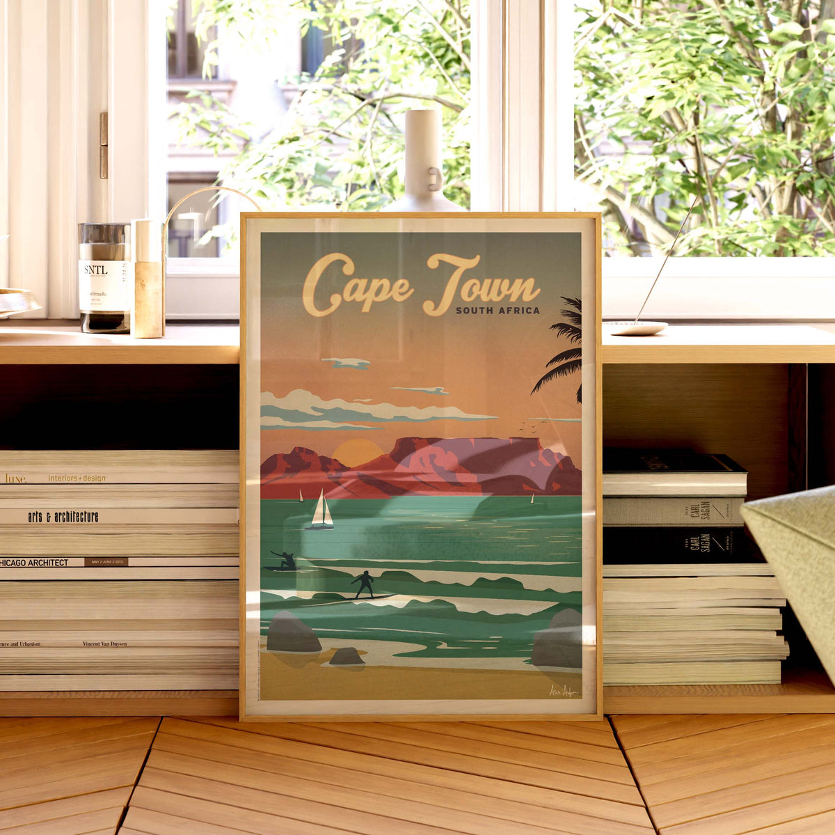Affiche de voyage Afrique du Sud - Le Cap par Alex Asfour