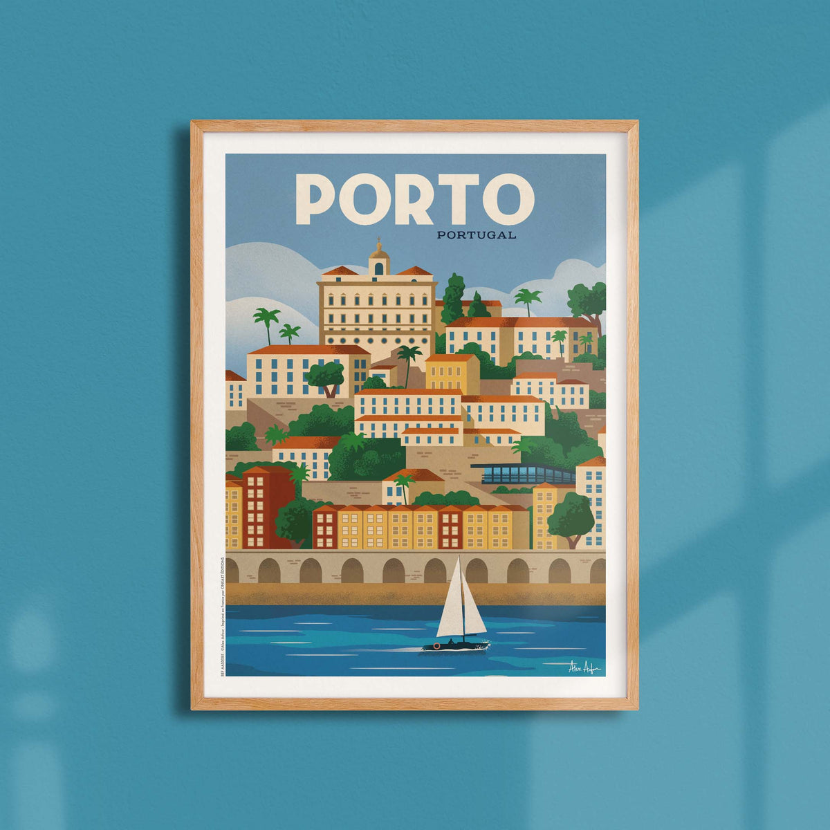 Affiche de voyage Portugal - Porto par Alex Asfour