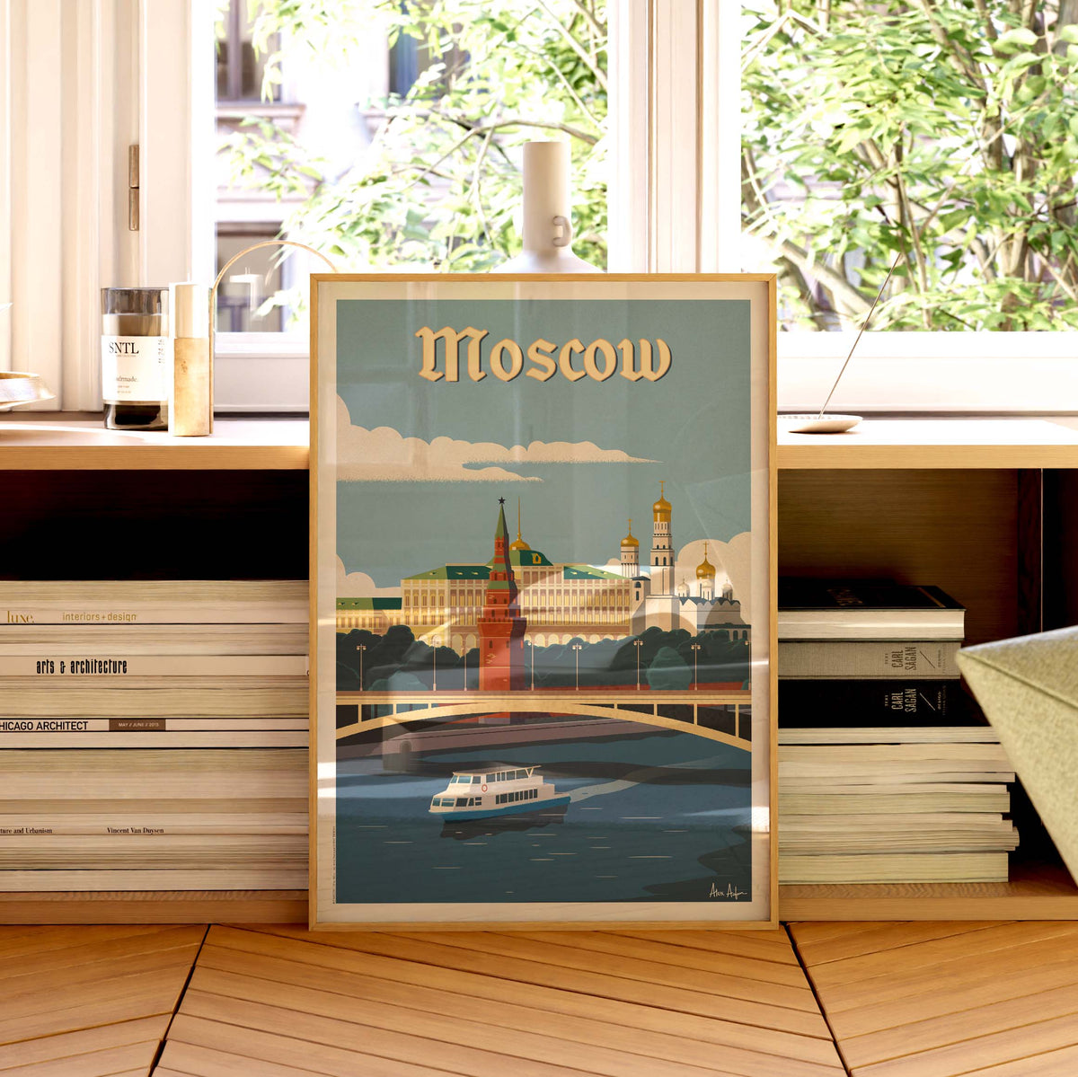 Affiche de voyage Russie - Moscou par Alex Asfour