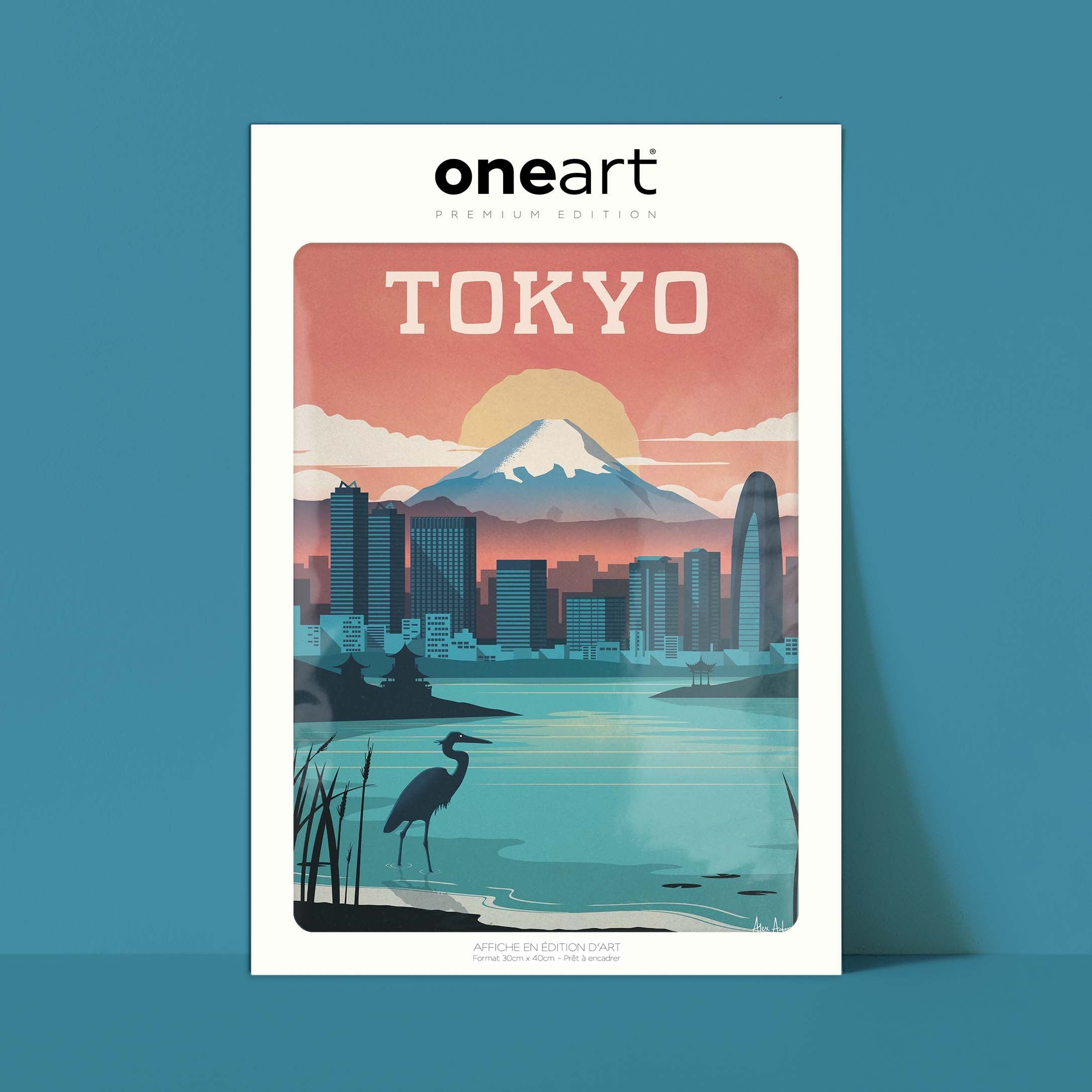 Affiche de voyage Japon - Tokyo par Alex Asfour