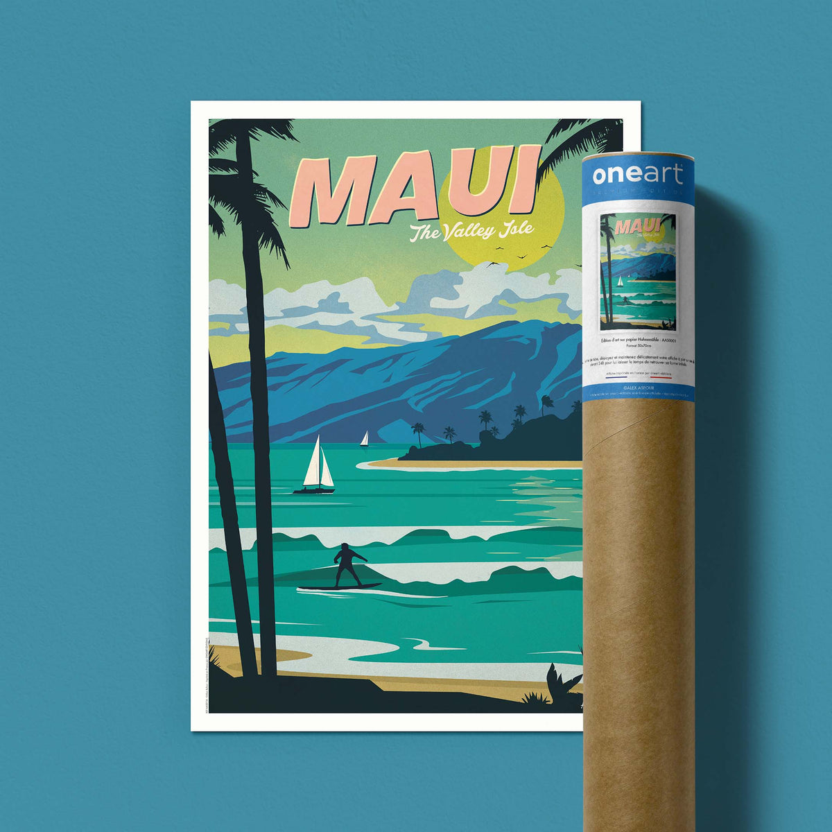 Affiche de voyage États-Unis - Maui par Alex Asfour