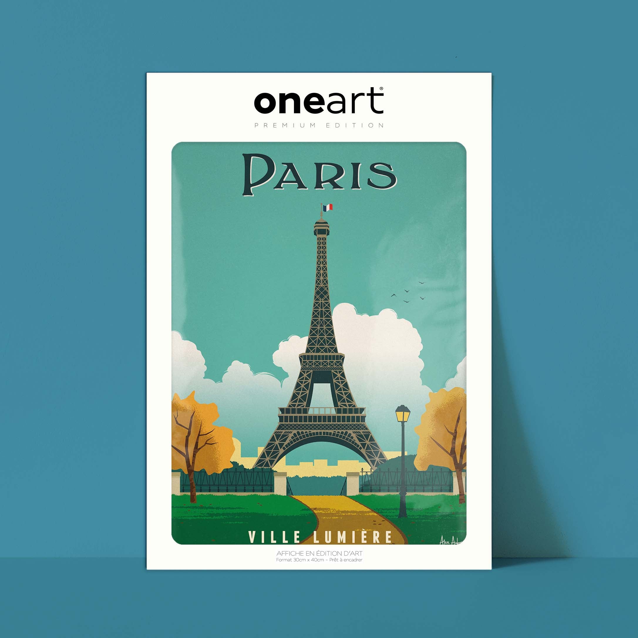Affiche de voyage France - Paris - Tour Eiffel par Alex Asfour