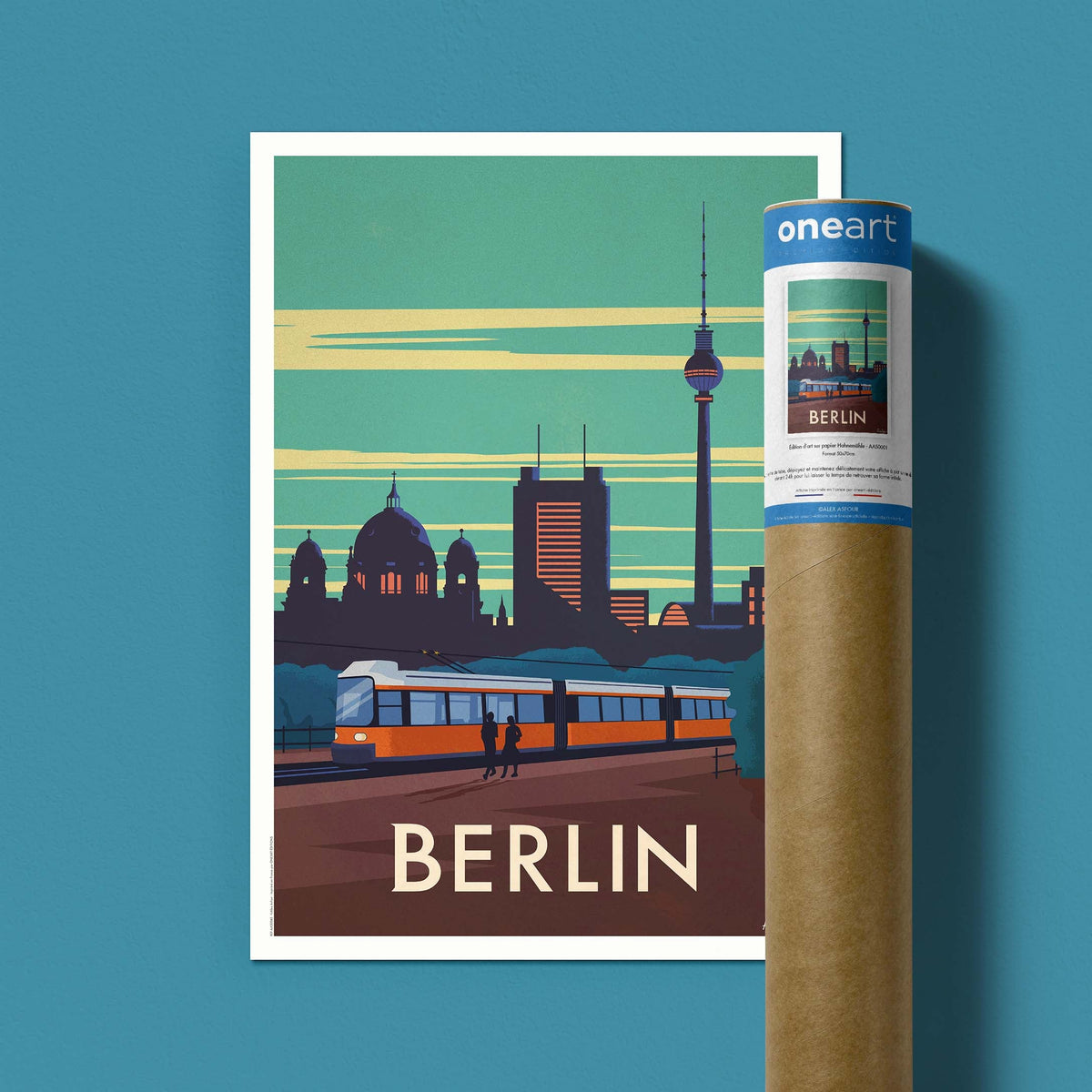 Affiche de voyage Allemagne - Berlin par Alex Asfour