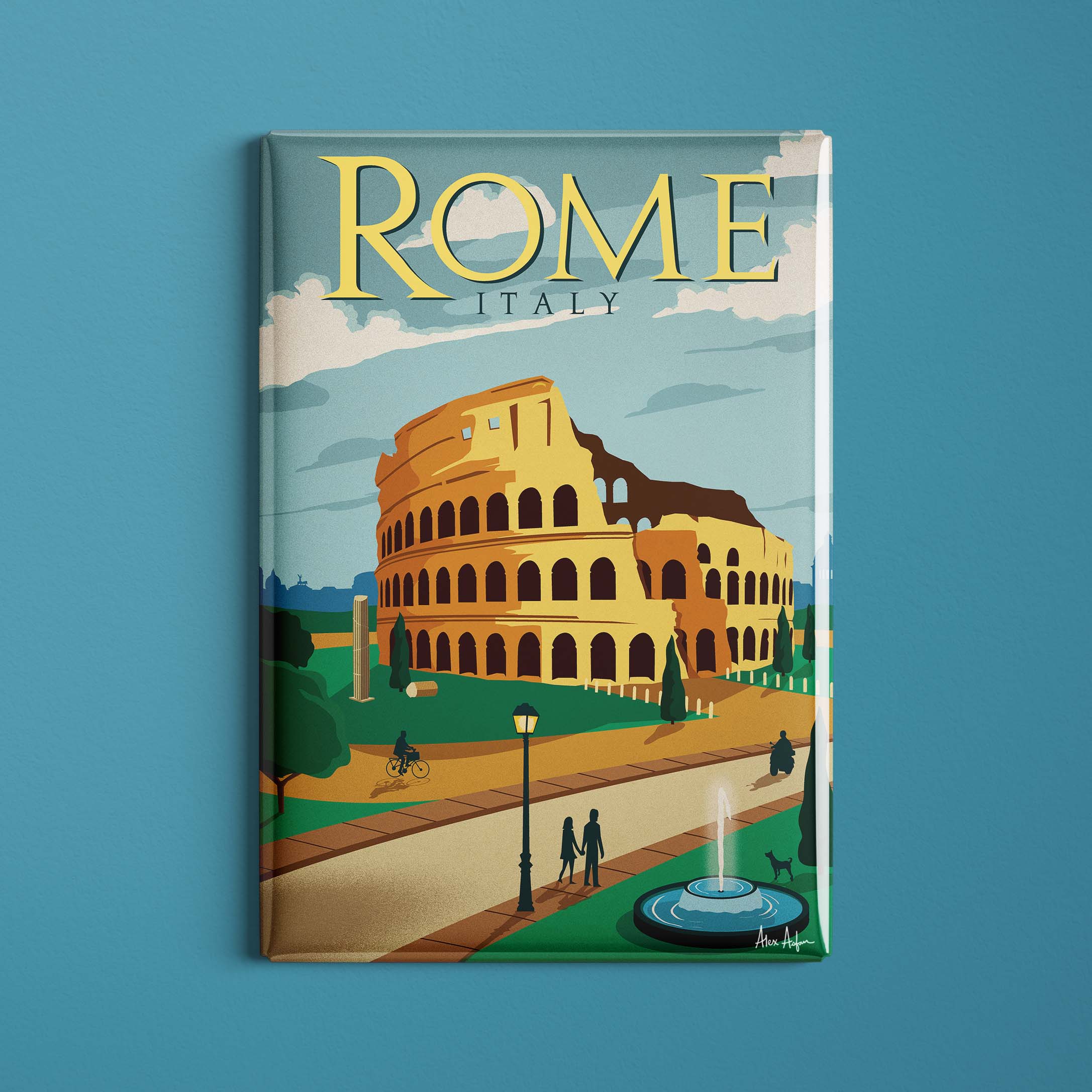 Magnet de voyage Italie - Rome par Alex Asfour