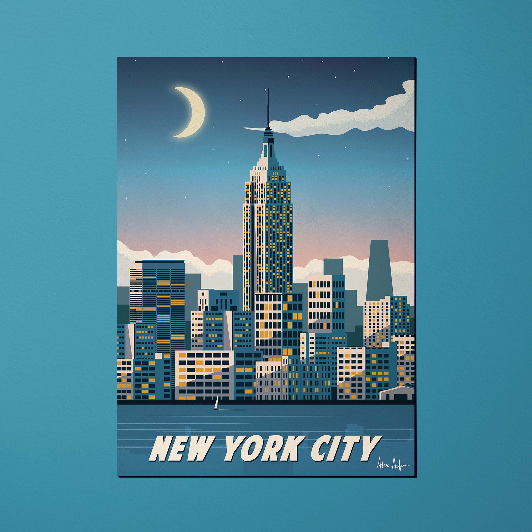 Carte postale de voyage États-Unis - New York City par Alex Asfour