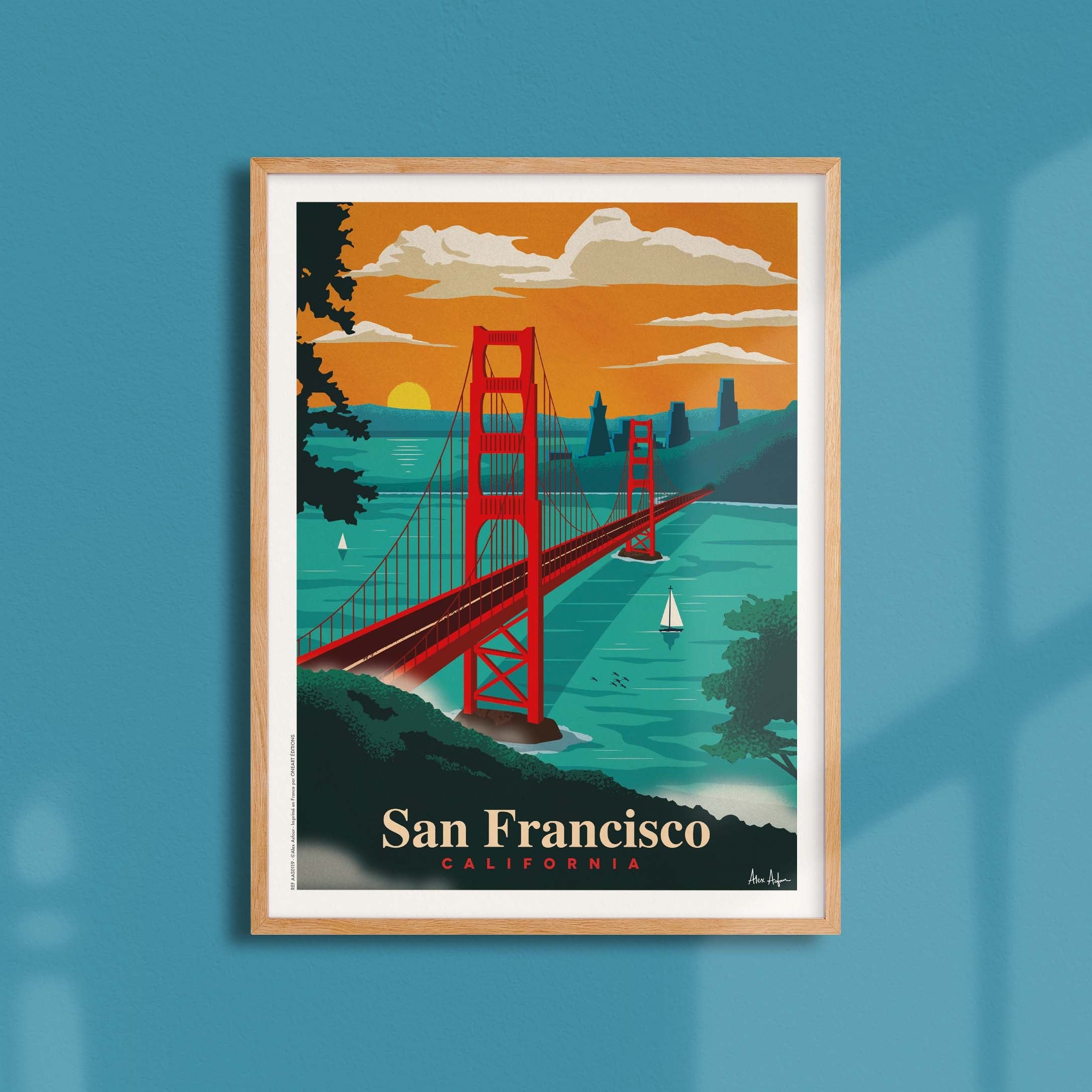 Affiche de voyage États-Unis - San Francisco par Alex Asfour