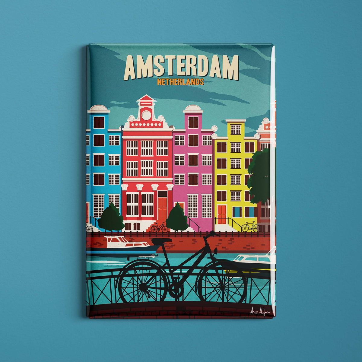 Magnet de voyage Pays-Bas - Amsterdam par Alex Asfour