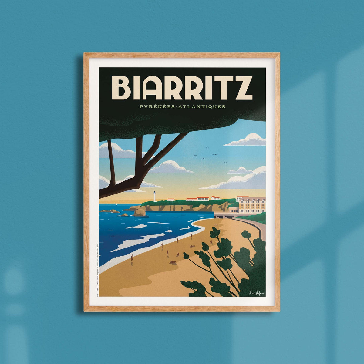 Affiche de voyage France - Biarritz par Alex Asfour