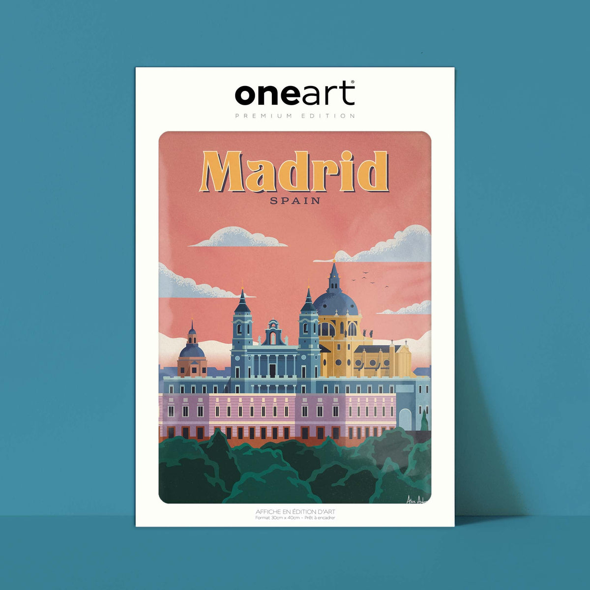 Affiche de voyage Espagne - Madrid par Alex Asfour