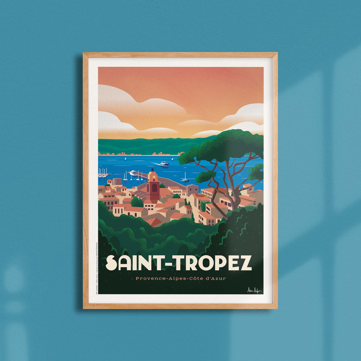 Affiche de voyage France - Saint-Tropez par Alex Asfour