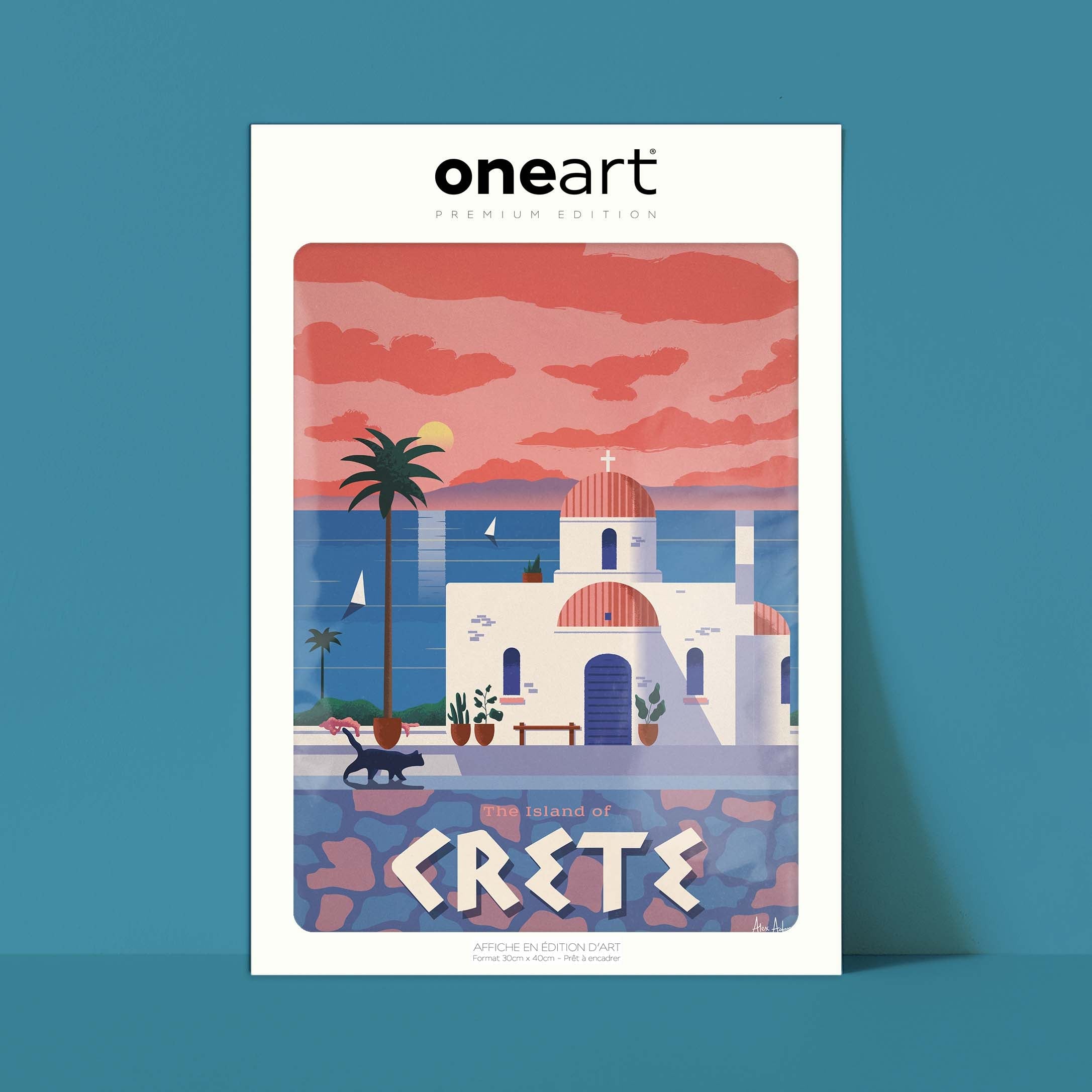 Affiche de voyage Grèce - Crète par Alex Asfour