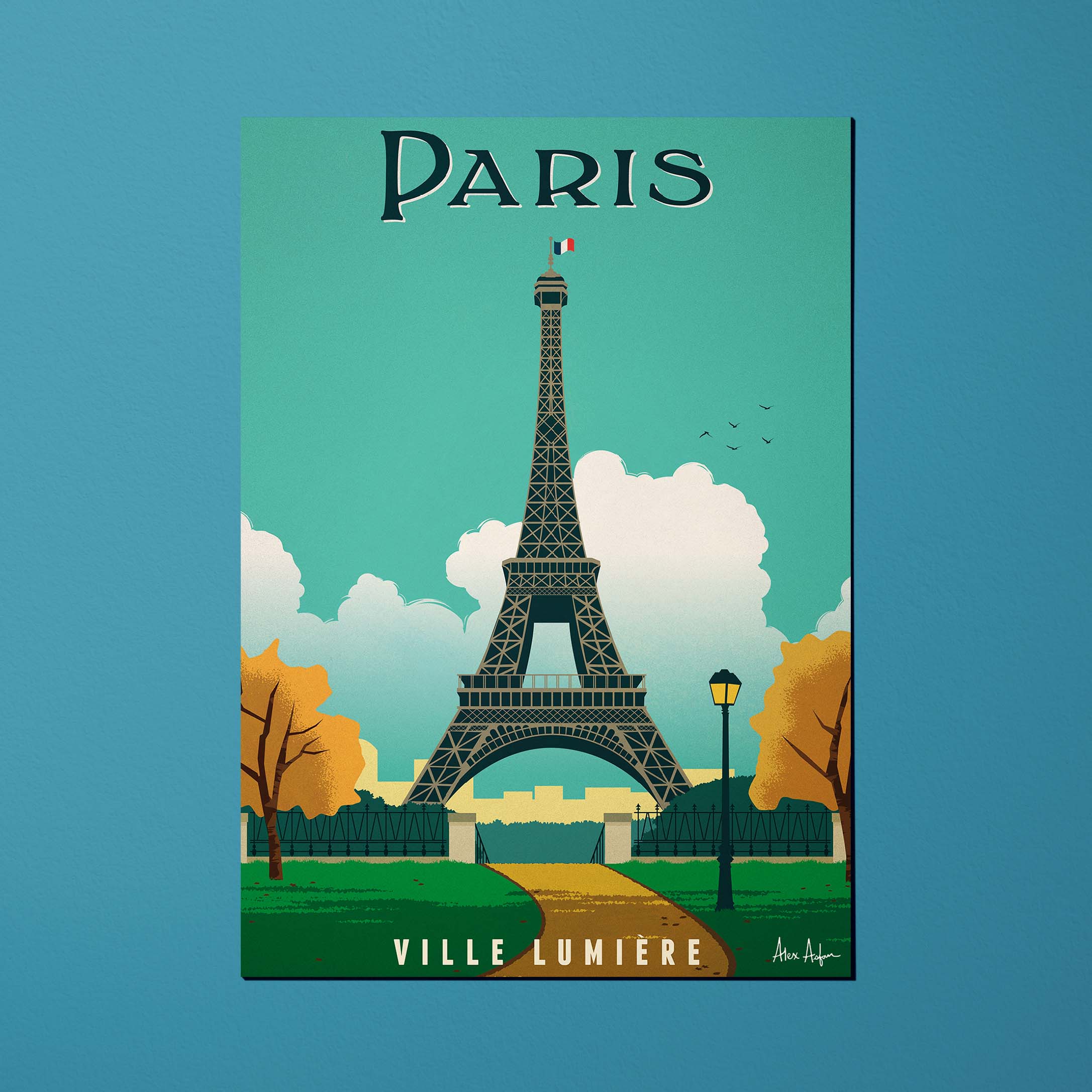 Carte postale de voyage France - Paris - Tour Eiffel par Alex Asfour