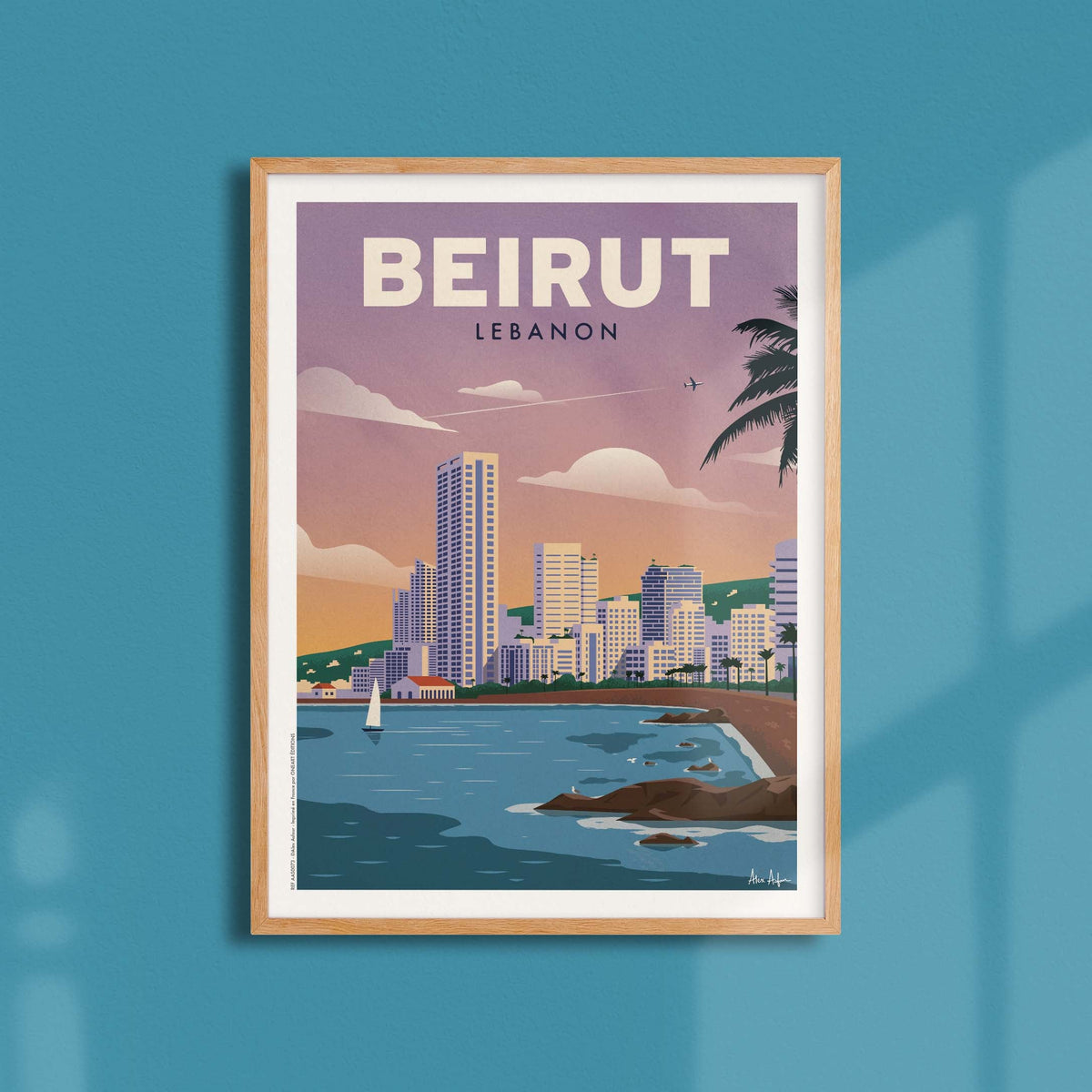 Affiche de voyage Liban - Beyrouth par Alex Asfour