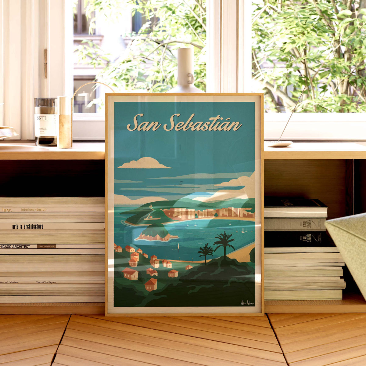 Affiche de voyage Espagne - Saint-Sébastien par Alex Asfour