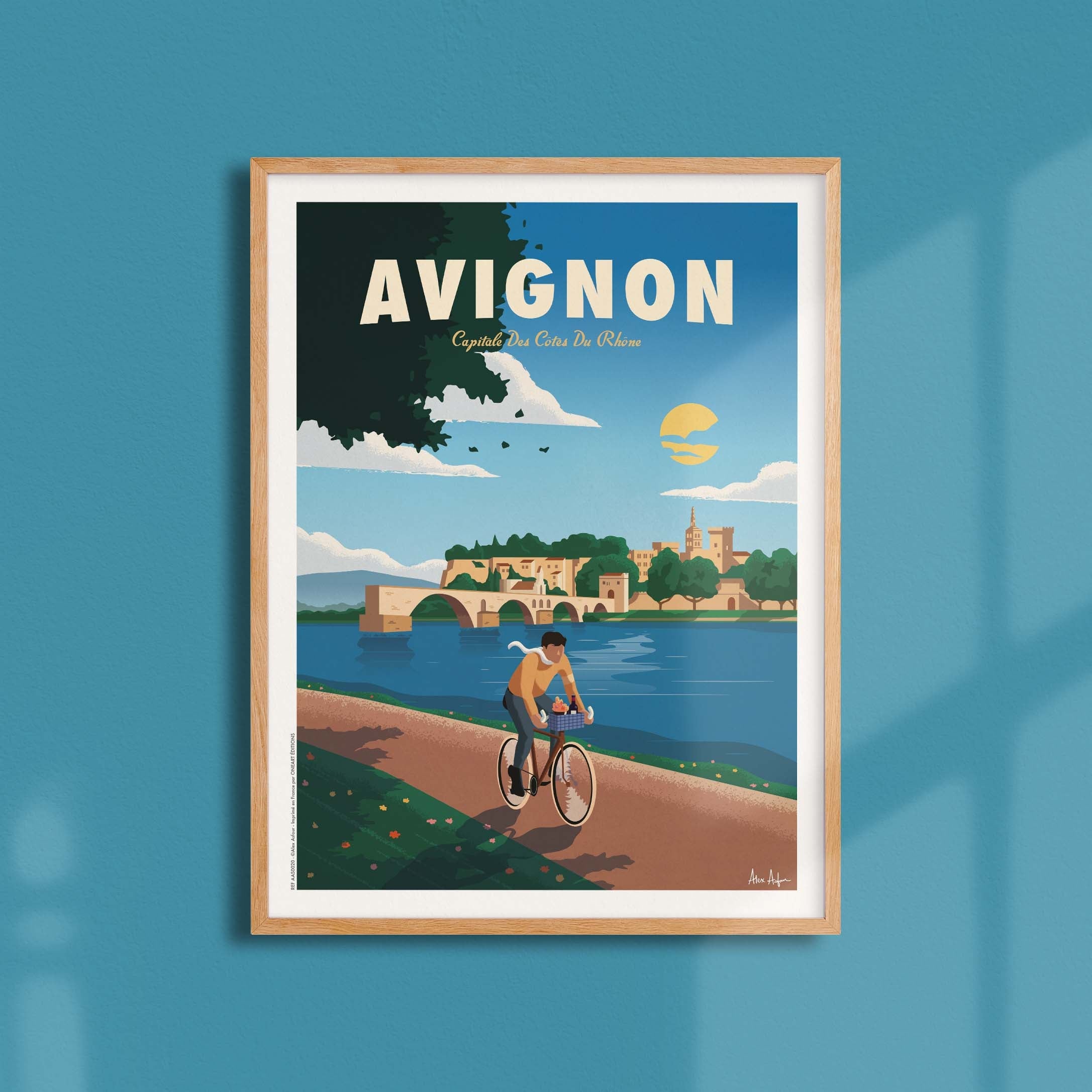Affiche de voyage France - Avignon par Alex Asfour