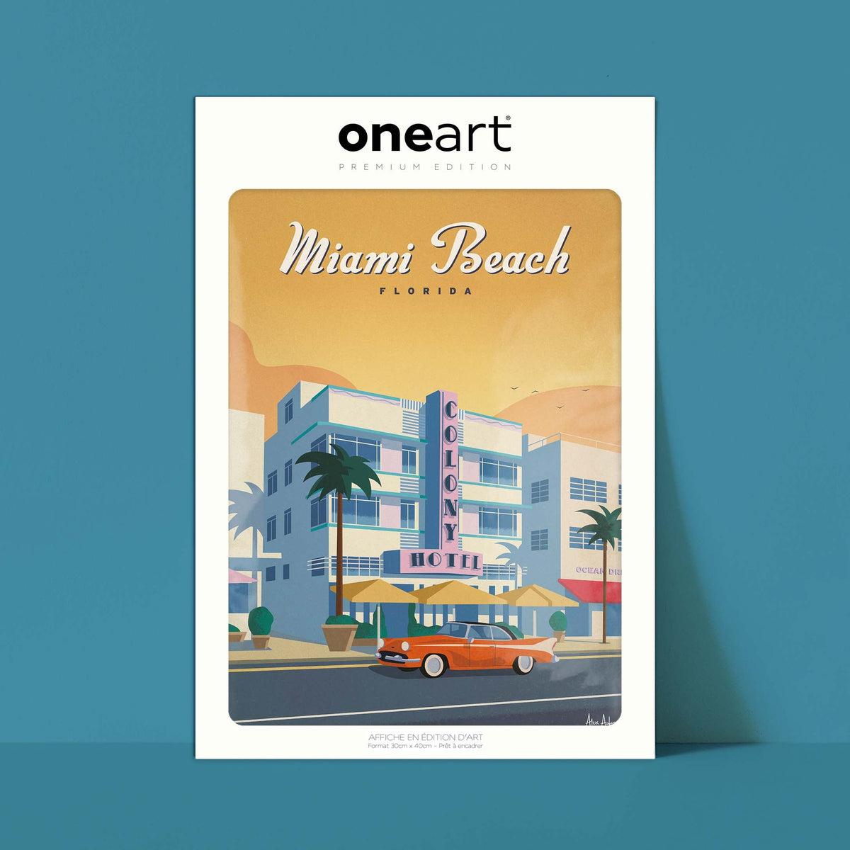 Affiche de voyage États-Unis - Miami Beach par Alex Asfour
