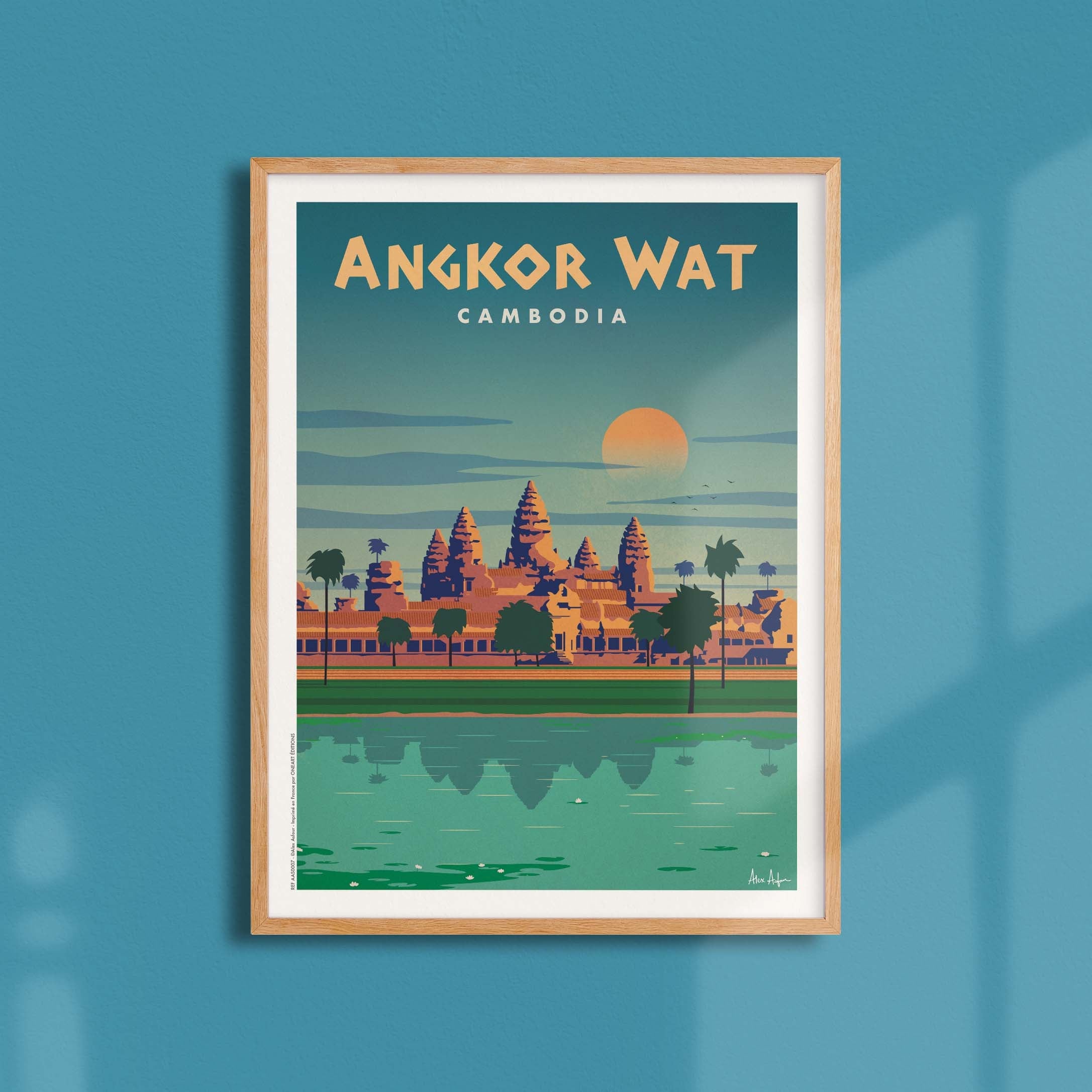 Affiche de voyage Cambodge - Angkor par Alex Asfour
