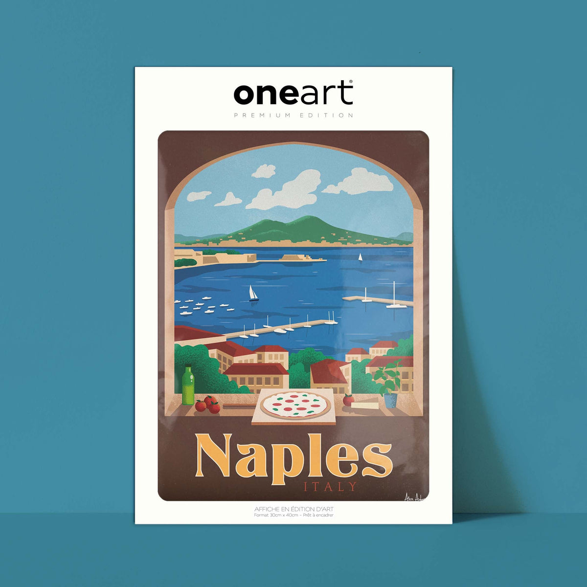 Affiche de voyage Italie - Naples par Alex Asfour