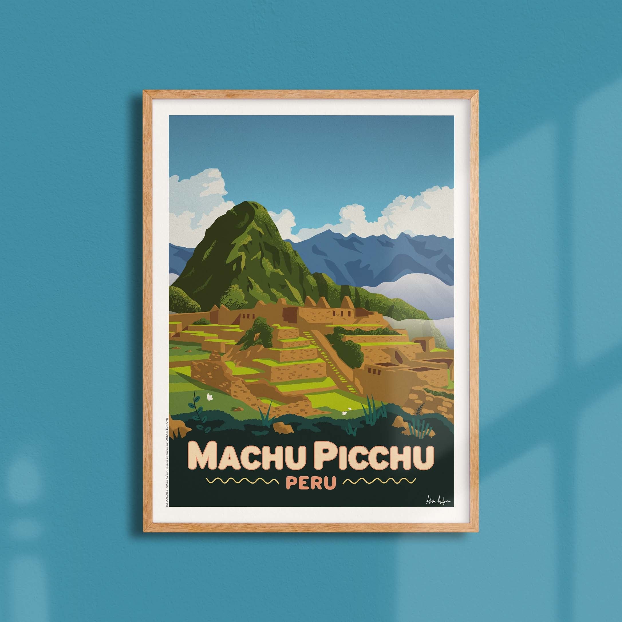 Affiche de voyage Pérou - Machu Picchu par Alex Asfour