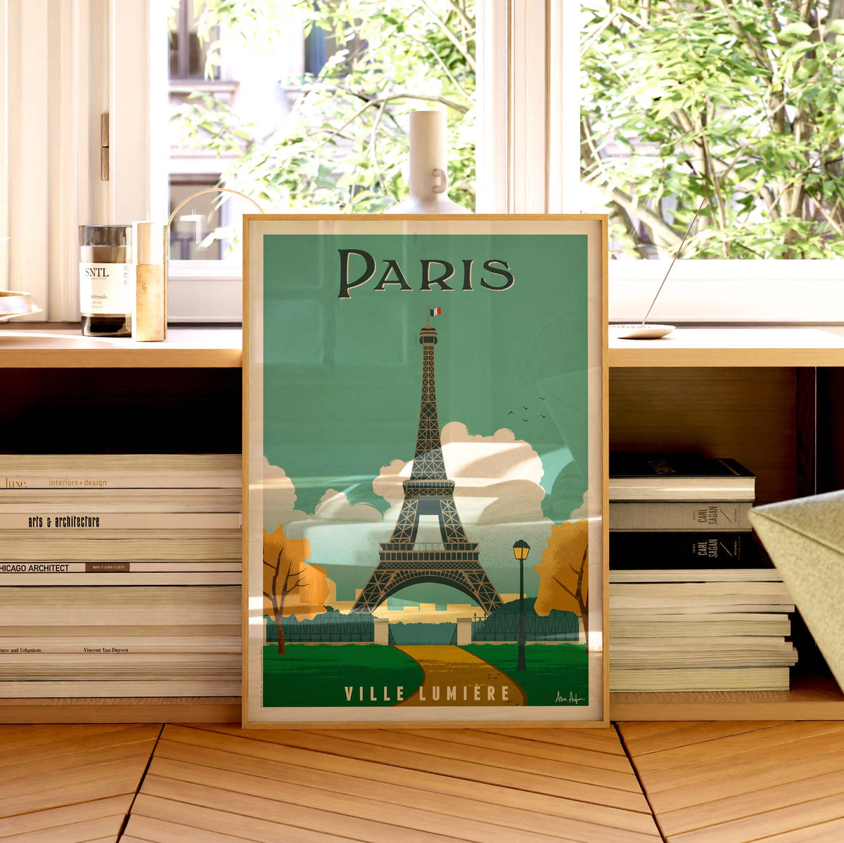 Affiche de voyage France - Paris - Tour Eiffel par Alex Asfour