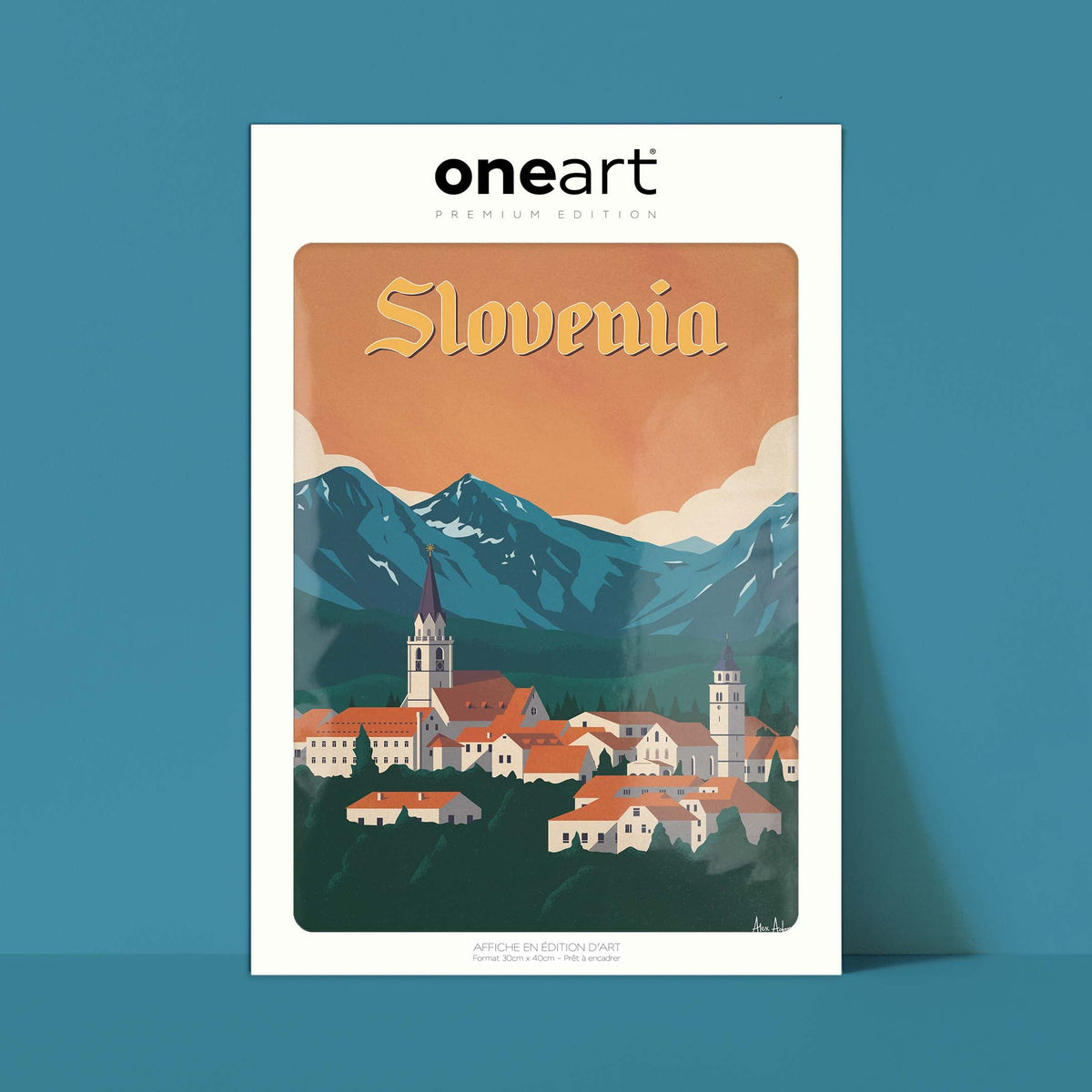 Affiche de voyage Slovénie - par Alex Asfour