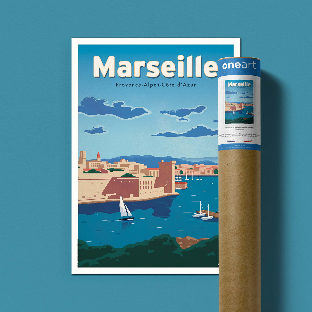 Affiche de voyage France - Marseille par Alex Asfour