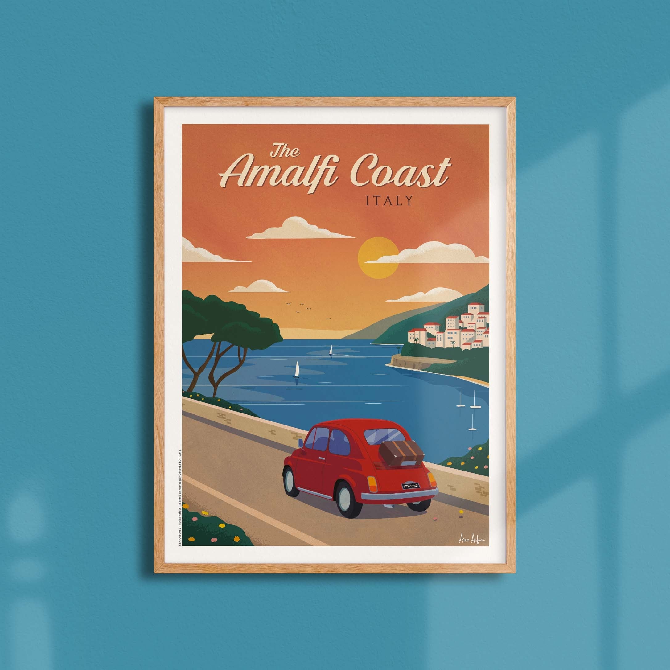 Affiche de voyage Italie - La côte amalfitaine par Alex Asfour