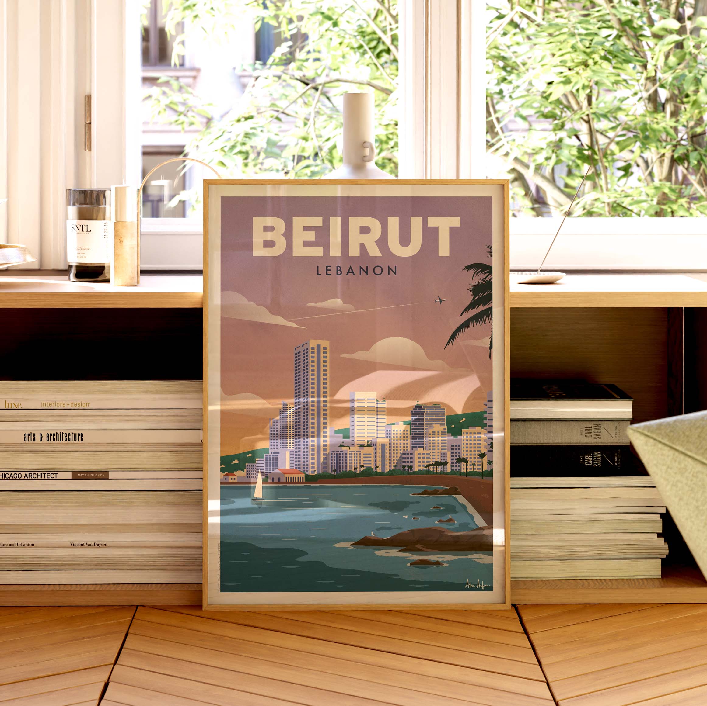 Affiche de voyage Liban - Beyrouth par Alex Asfour