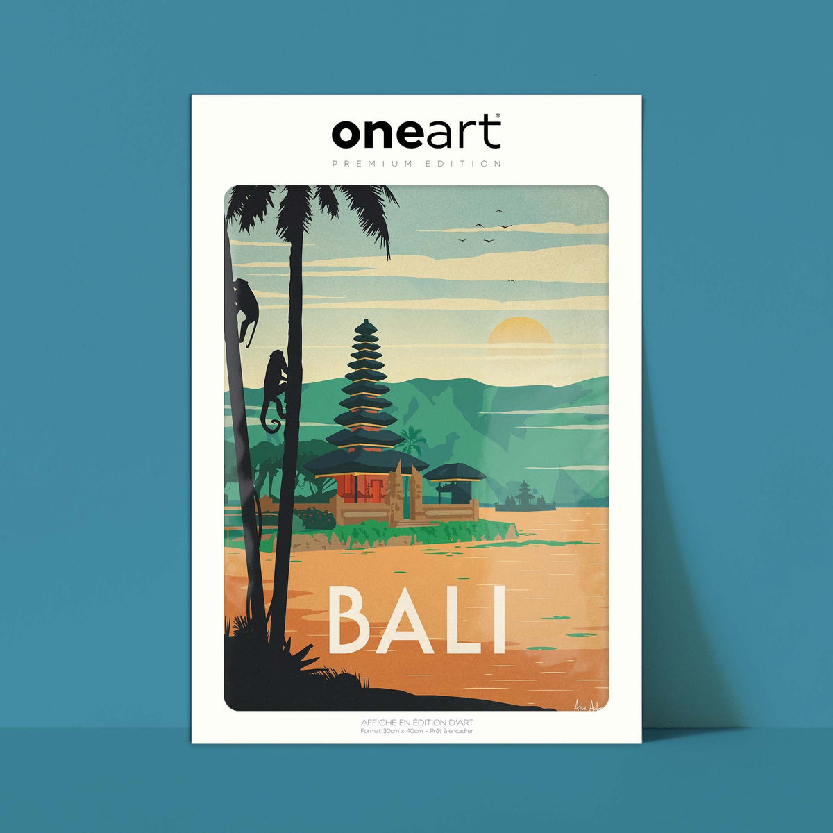 Affiche de voyage Indonésie - Bali par Alex Asfour