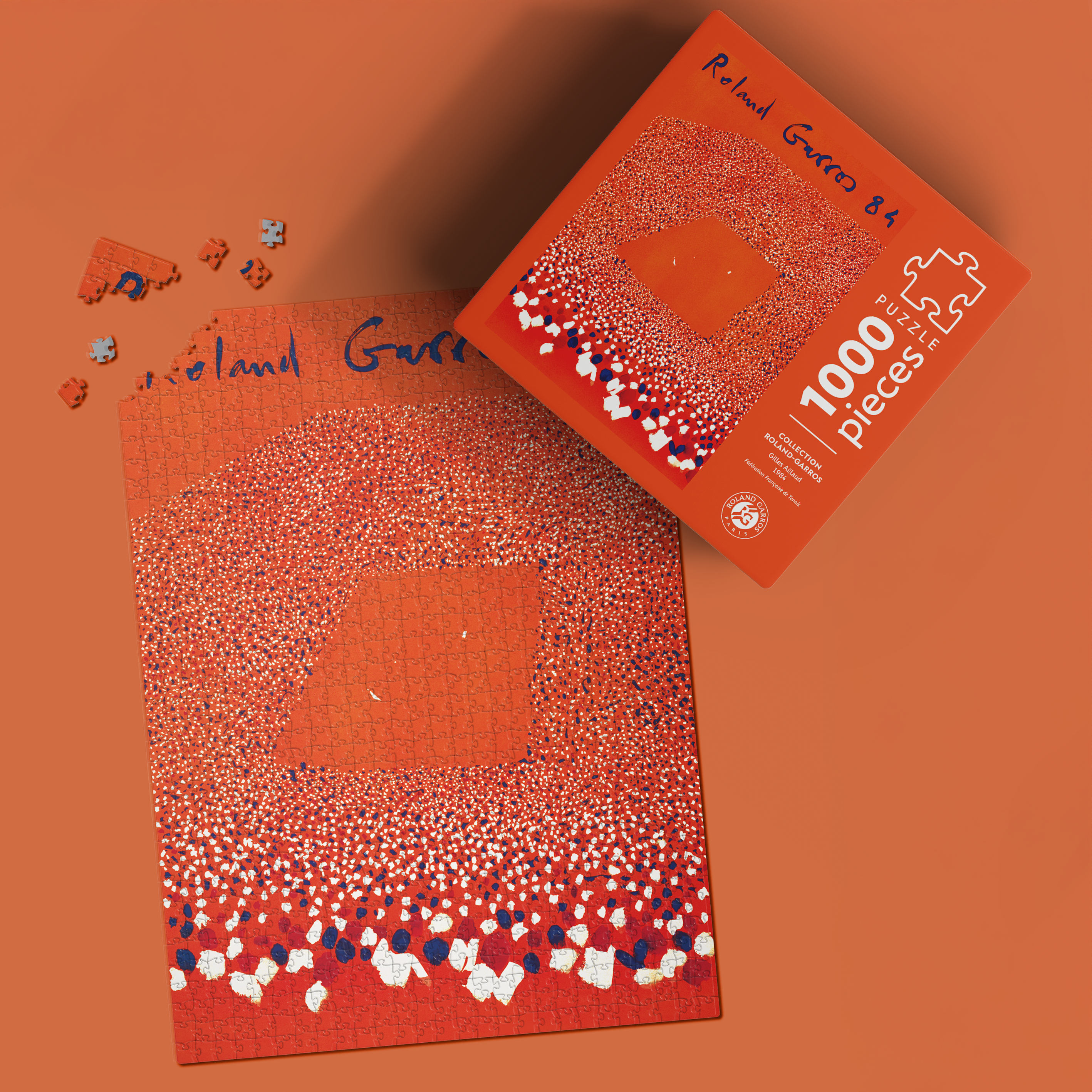 Puzzle Affiche Roland-Garros 1984 par Gilles AILLAUD, (1000 pièces)