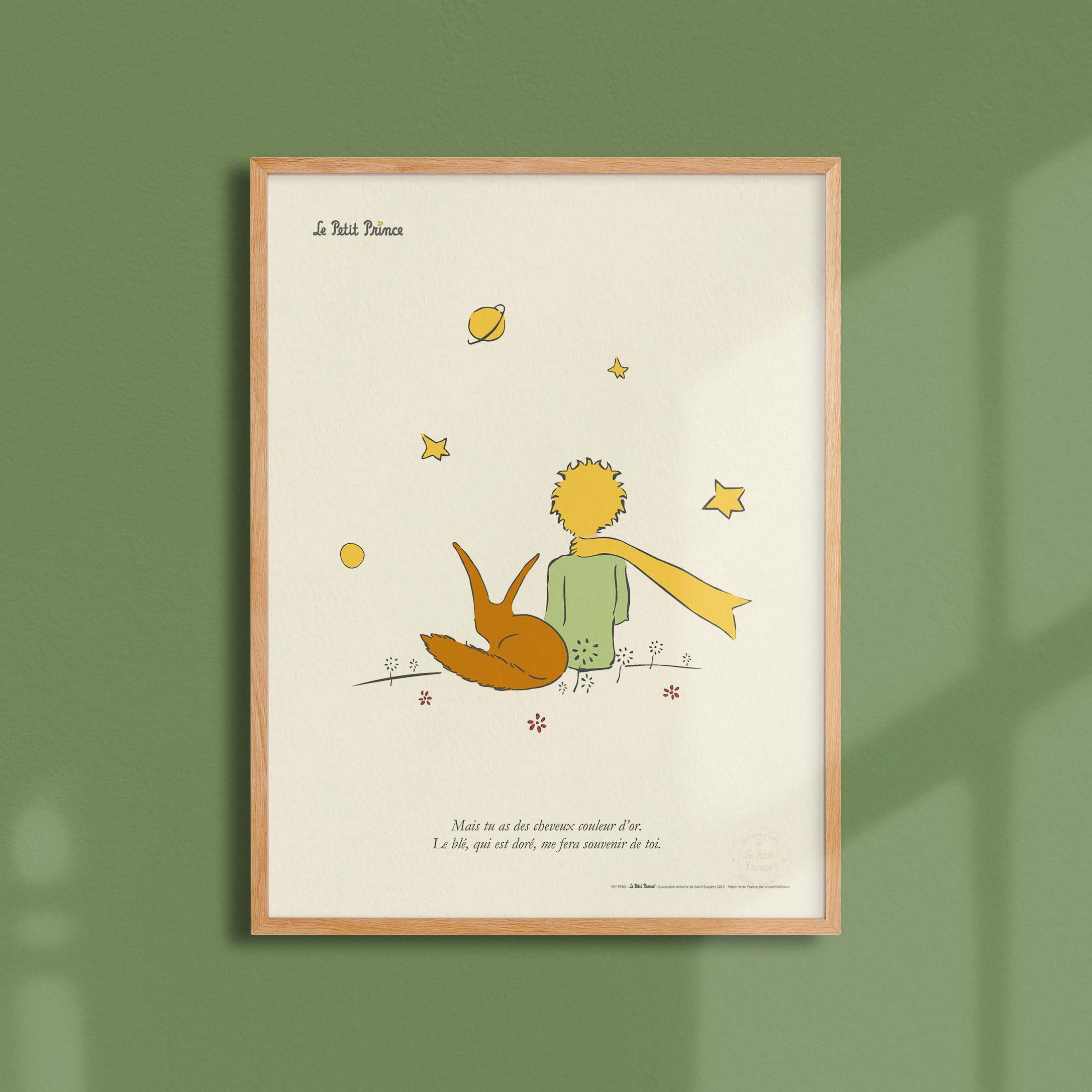 Affiche Le petit prince - Renard et cheveux d'or-oneart.fr