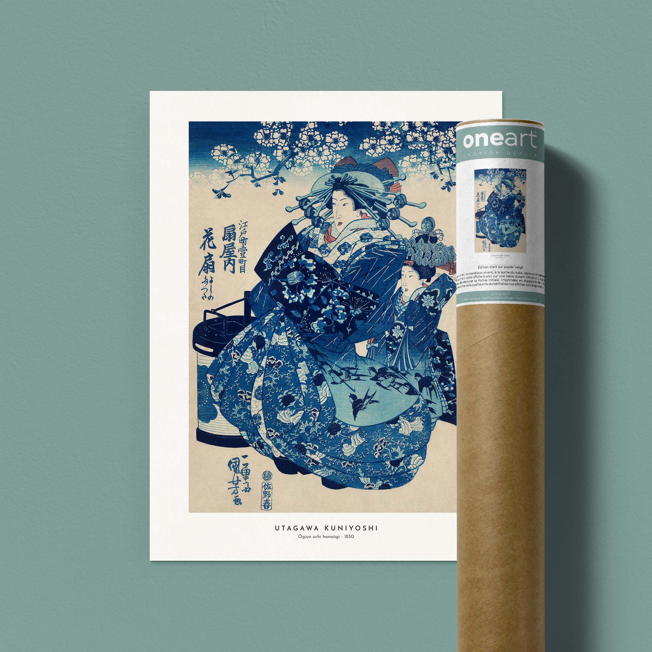 Estampe japonaise - Ōgiya uchi hanaōgi-oneart.fr